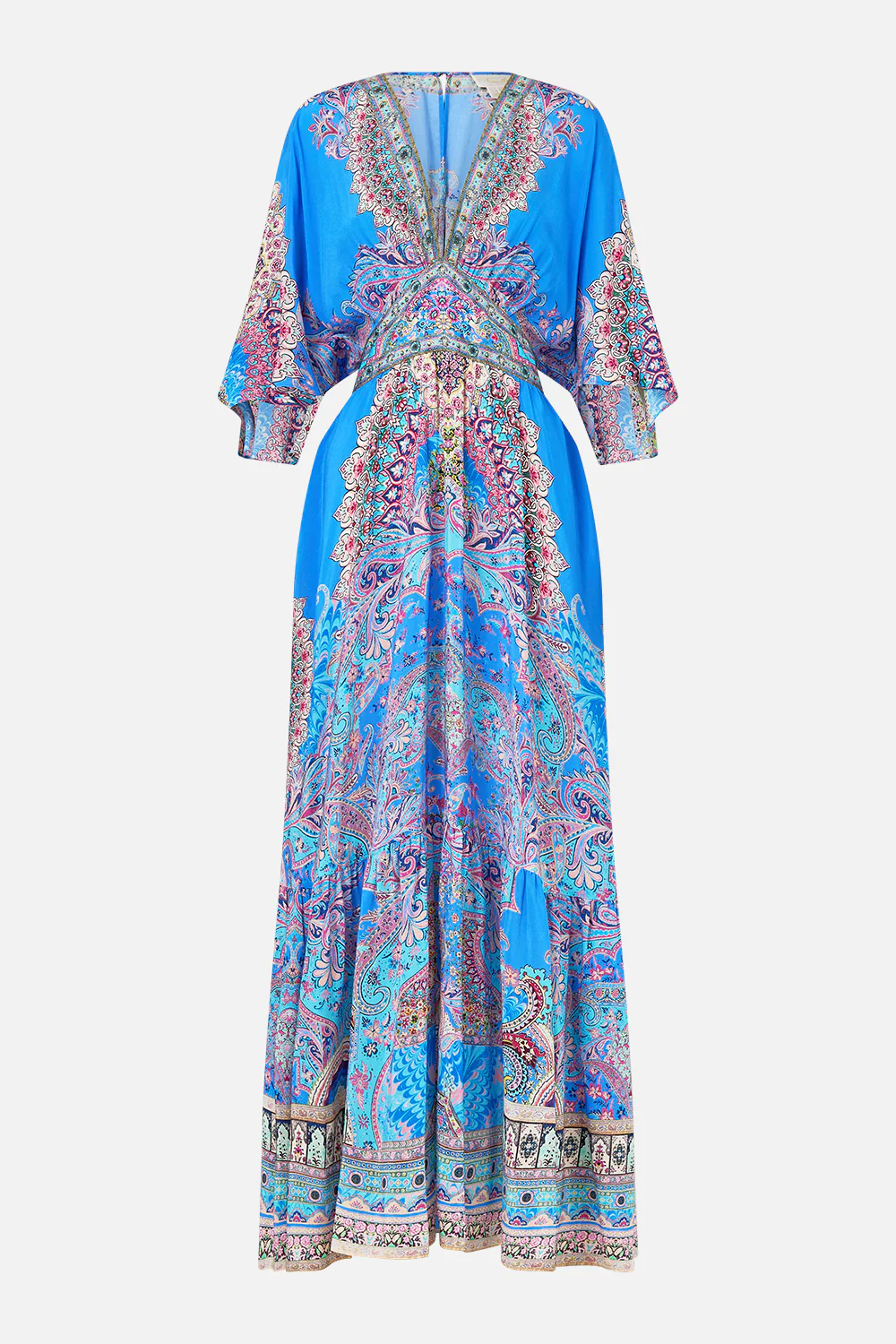 WAISTED DRESS WITH HEM RUFFLE FOOTSTEPS IN FOLKLORE - Image 3