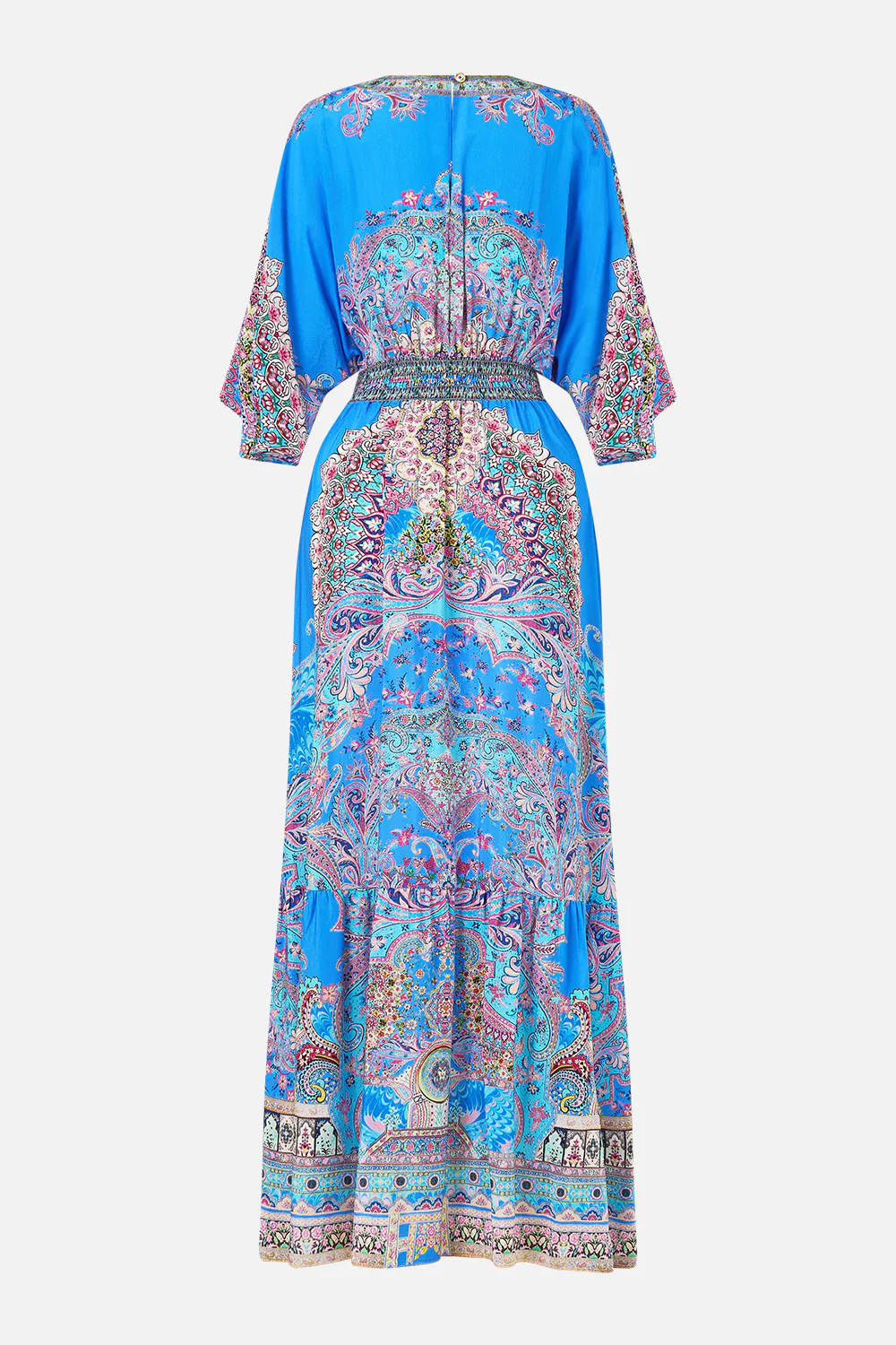 WAISTED DRESS WITH HEM RUFFLE FOOTSTEPS IN FOLKLORE - Image 7