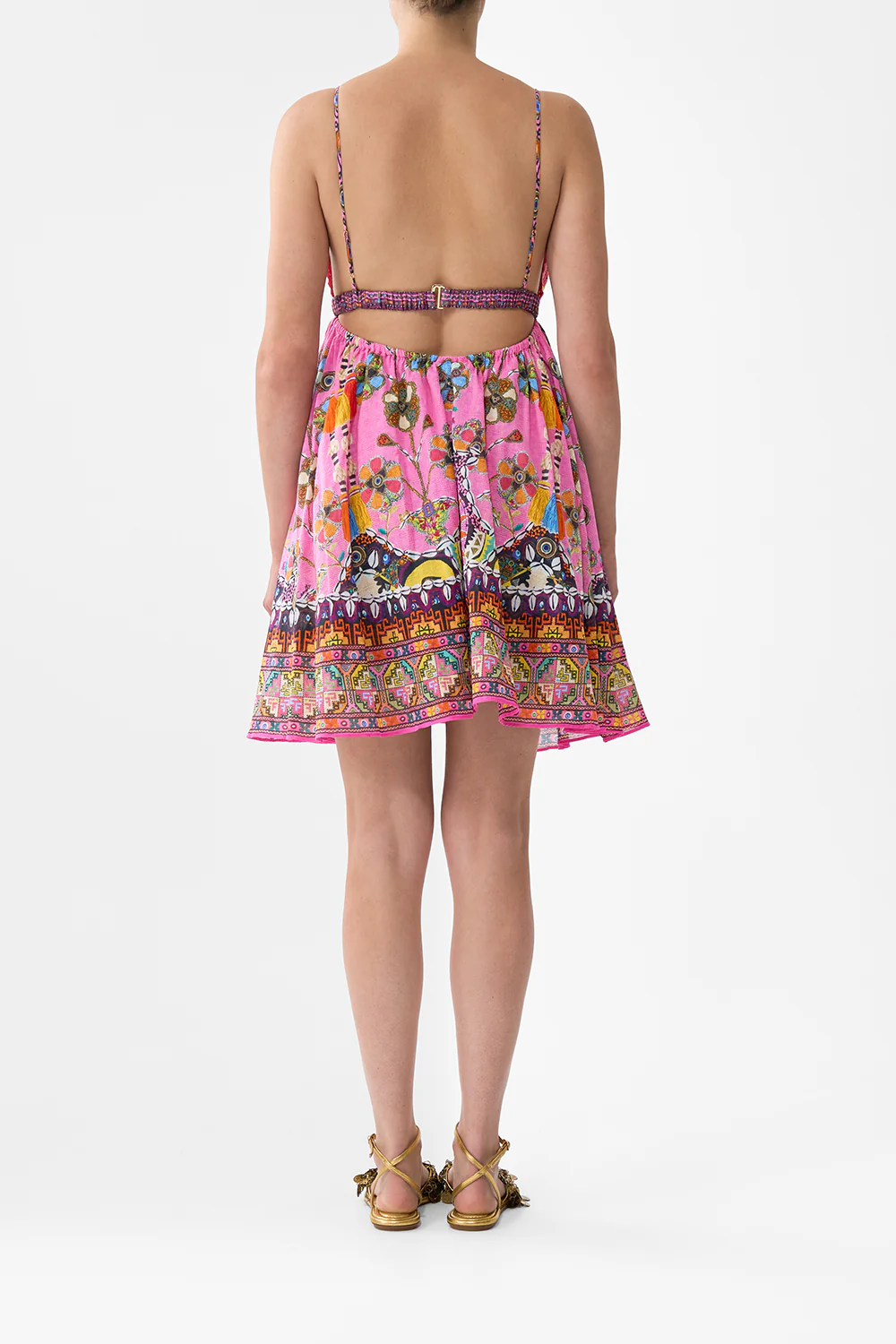 BRALETTE DETAIL SHORT DRESS PATCHWORK PANORAMA - Image 2
