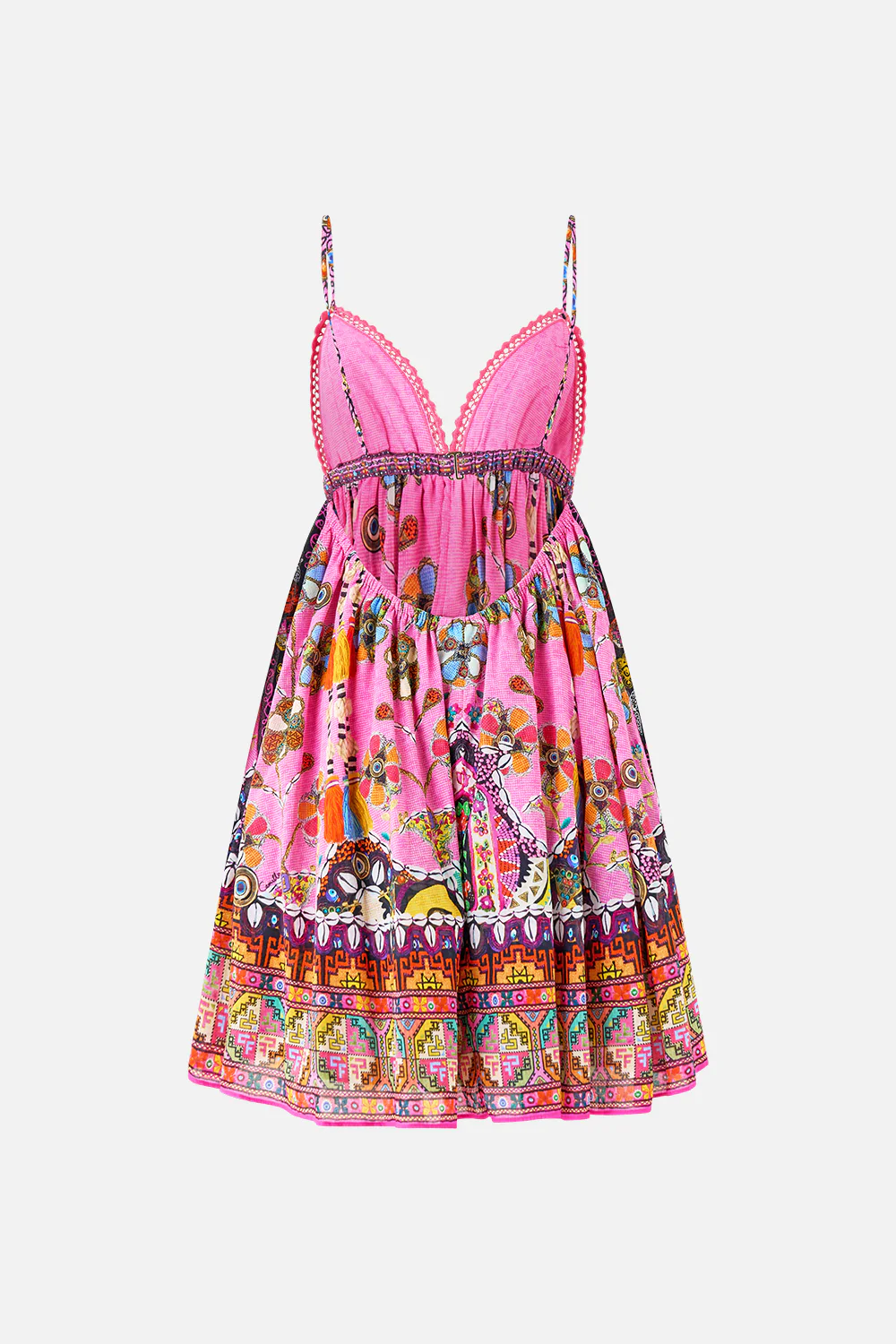 BRALETTE DETAIL SHORT DRESS PATCHWORK PANORAMA - Image 6