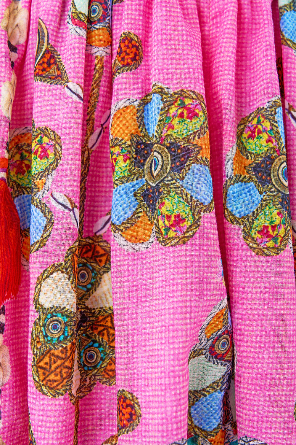 BRALETTE DETAIL SHORT DRESS PATCHWORK PANORAMA - Image 7