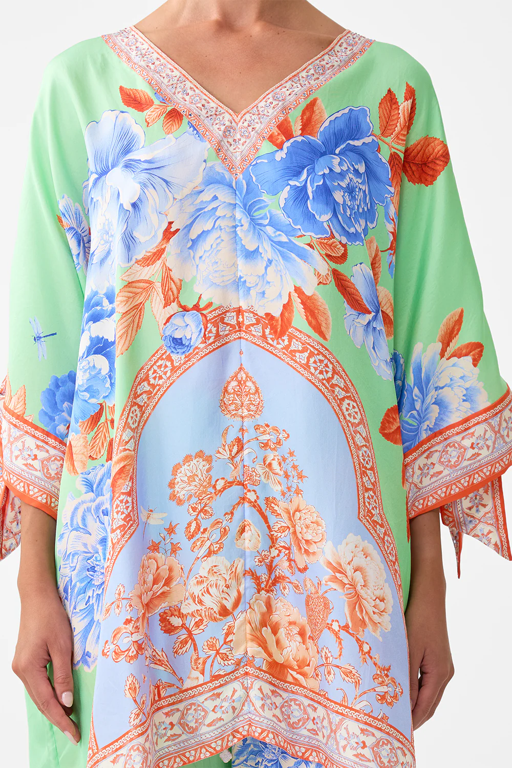TIE SLEEVE SHORT V NECK KAFTAN TOPKAPI POP - Image 6