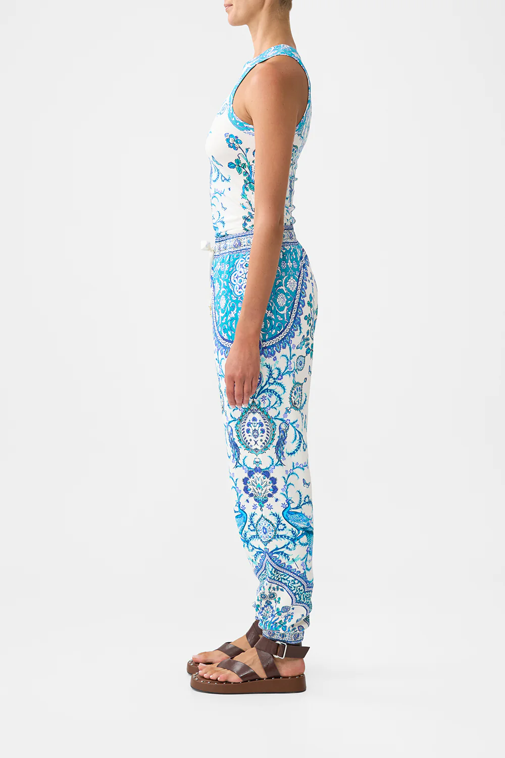 JERSEY TRACK PANT WITH SILK DETAILS ISNIK LULLABY - Image 4