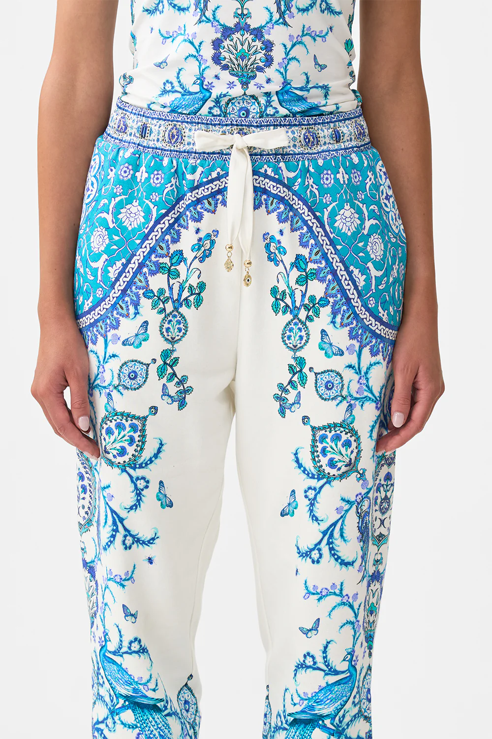 JERSEY TRACK PANT WITH SILK DETAILS ISNIK LULLABY - Image 5