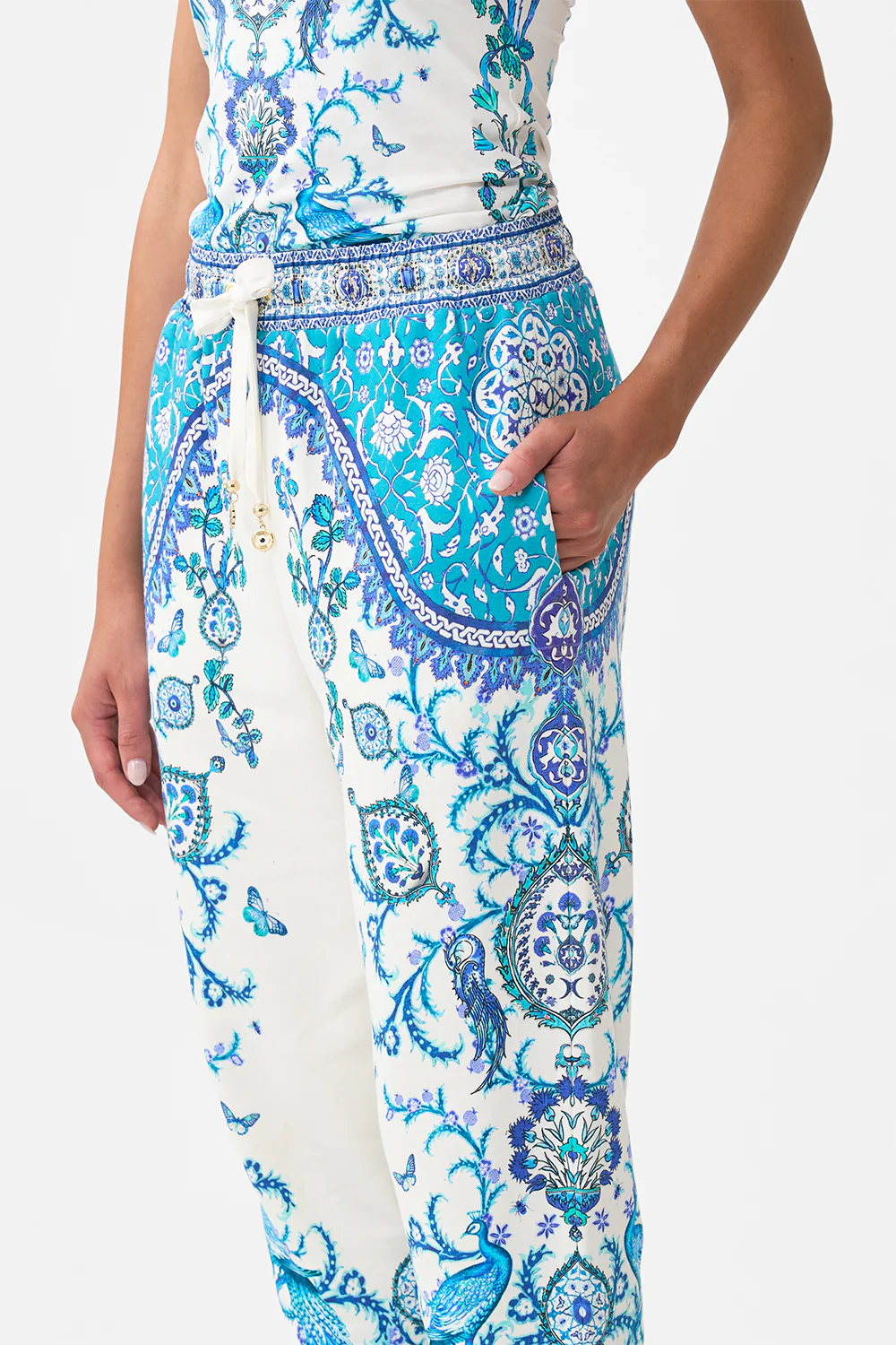 JERSEY TRACK PANT WITH SILK DETAILS ISNIK LULLABY - Image 6