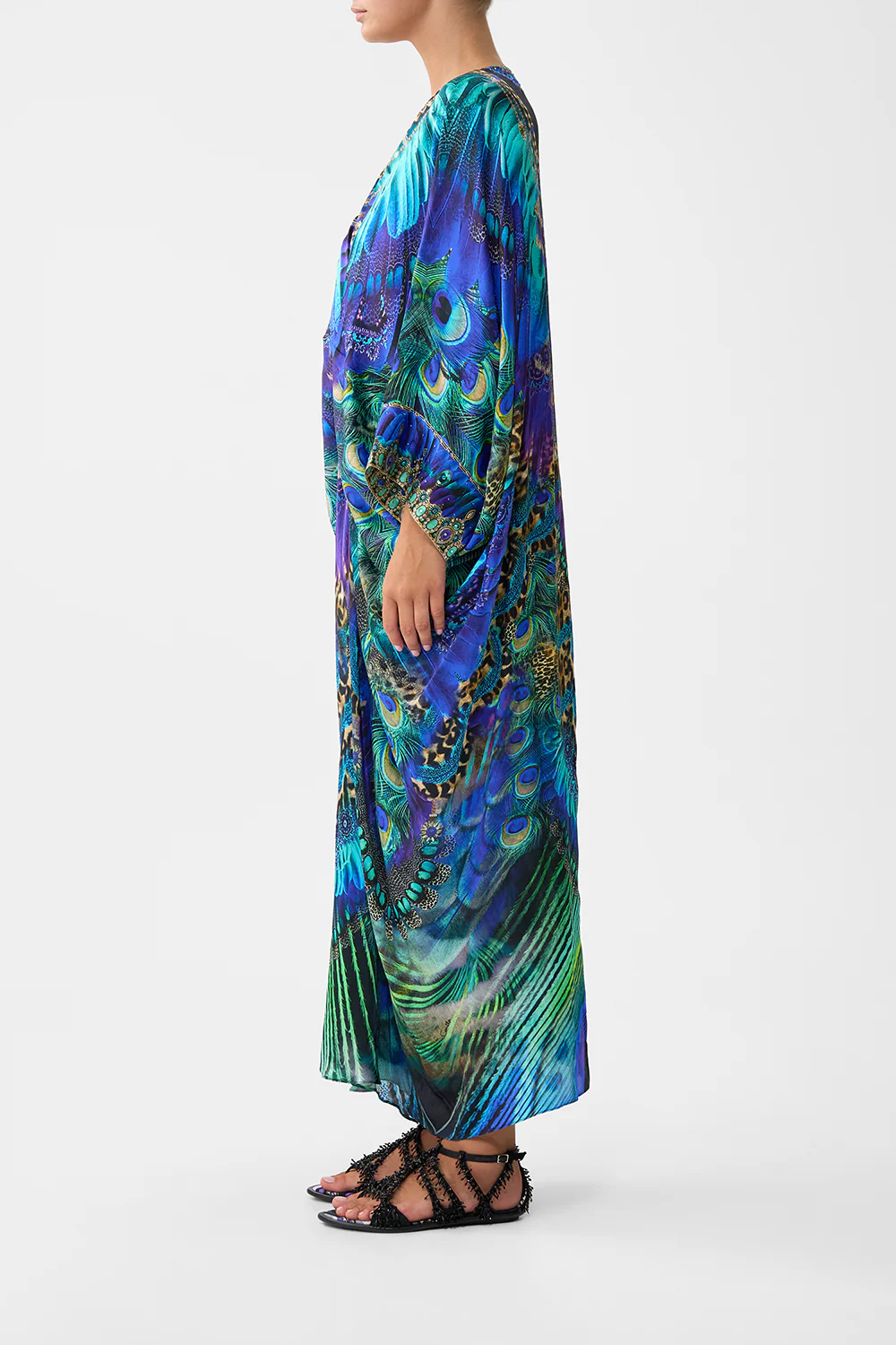 PIERCED V NECK KAFTAN COSMIC ZOOLOGY - Image 4