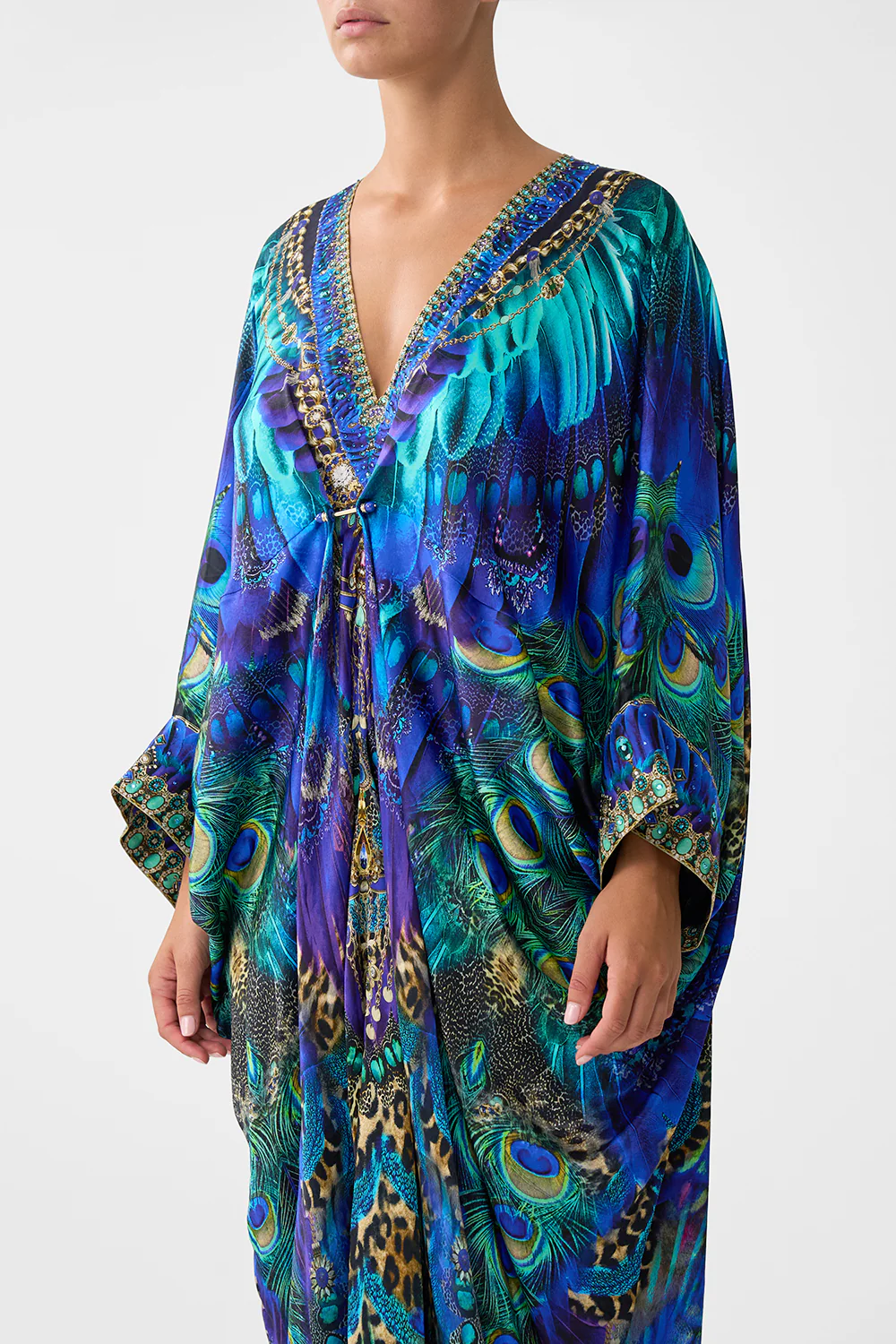 PIERCED V NECK KAFTAN COSMIC ZOOLOGY - Image 5