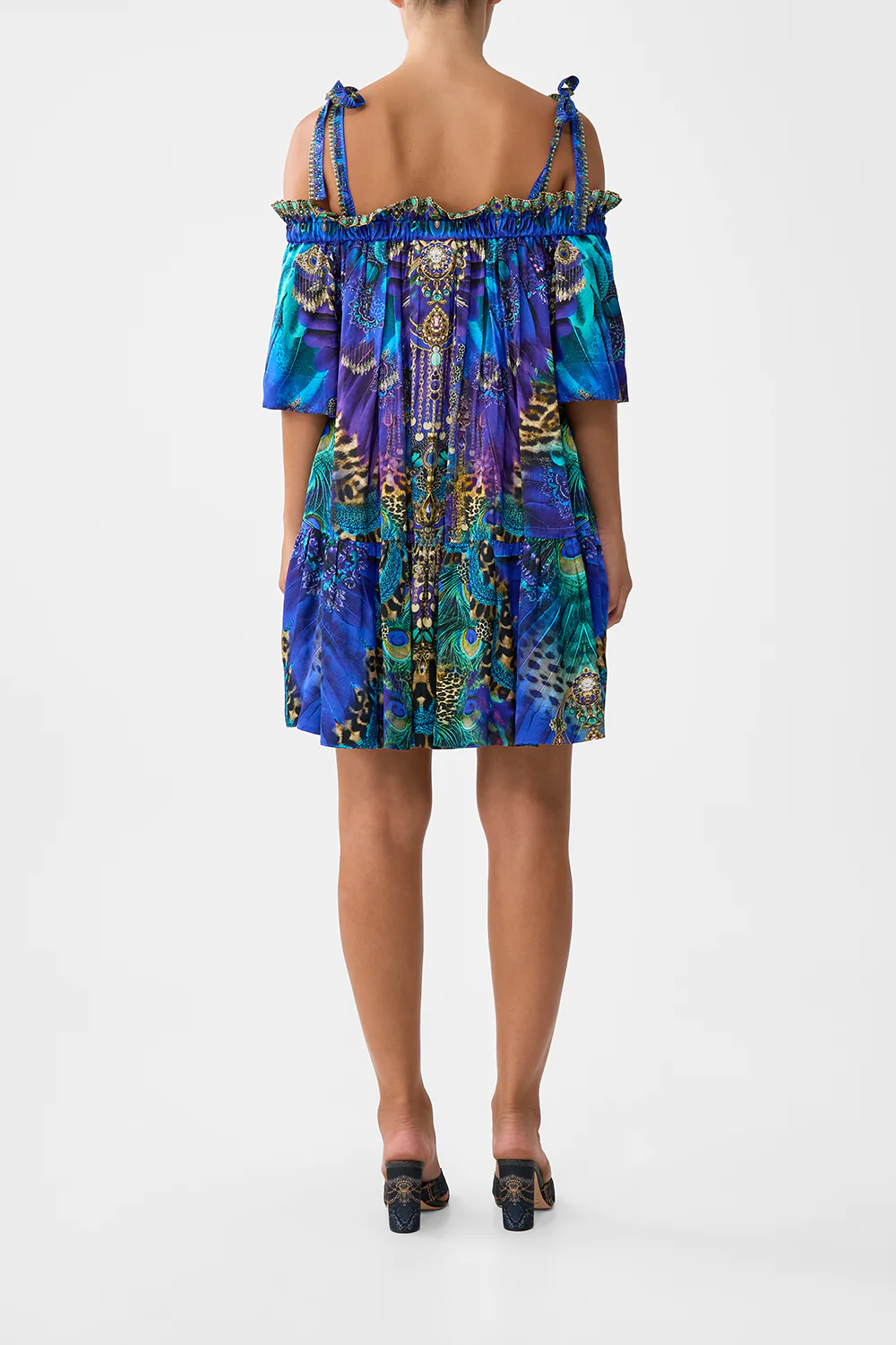 OFF SHOULDER FRILL DRESS WITH STRAPS COSMIC ZOOLOGY - Image 2