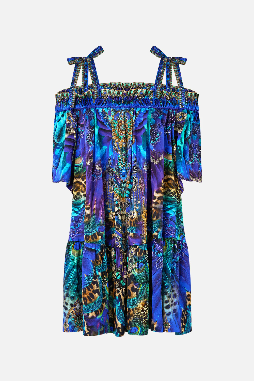OFF SHOULDER FRILL DRESS WITH STRAPS COSMIC ZOOLOGY - Image 3