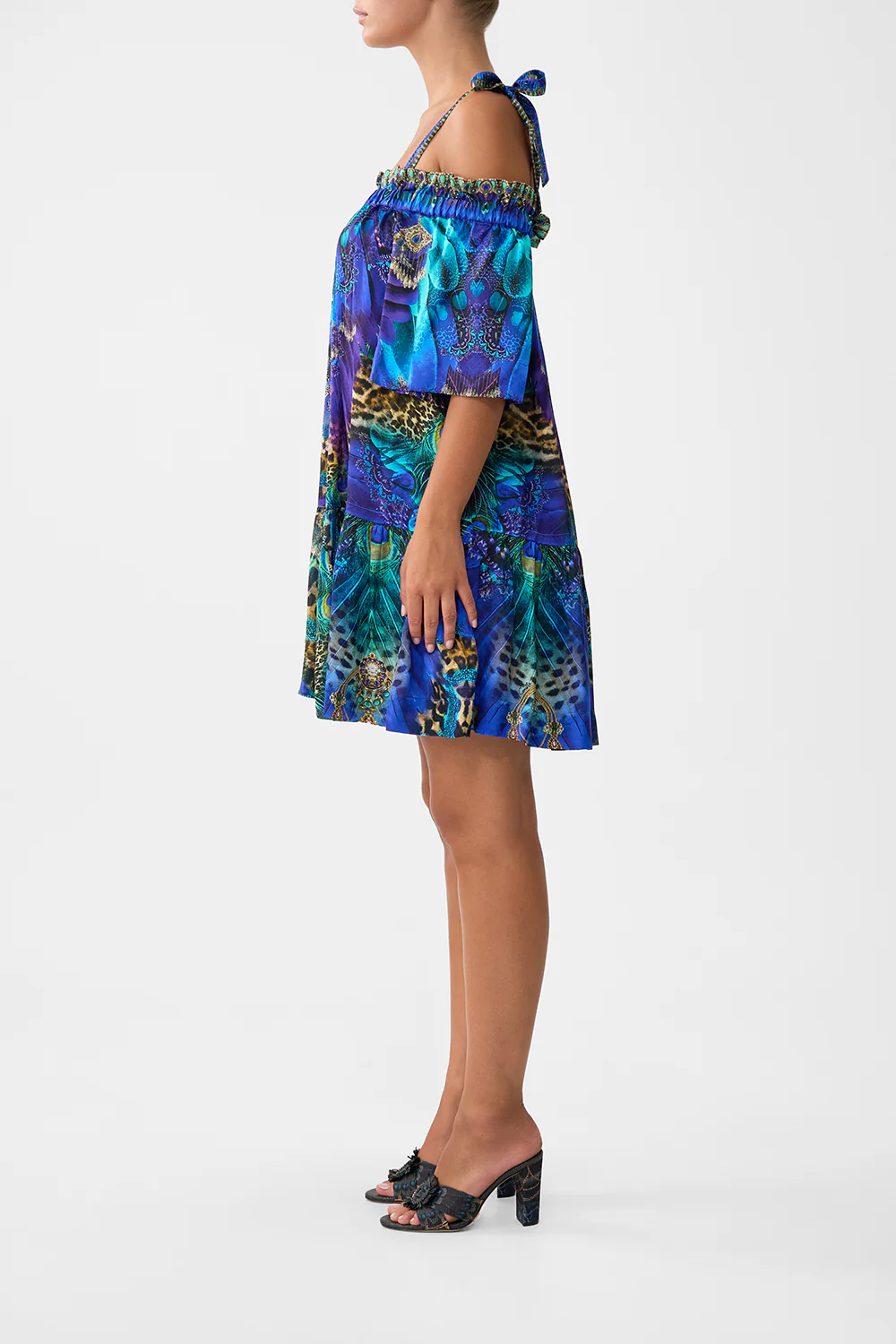 OFF SHOULDER FRILL DRESS WITH STRAPS COSMIC ZOOLOGY - Image 4