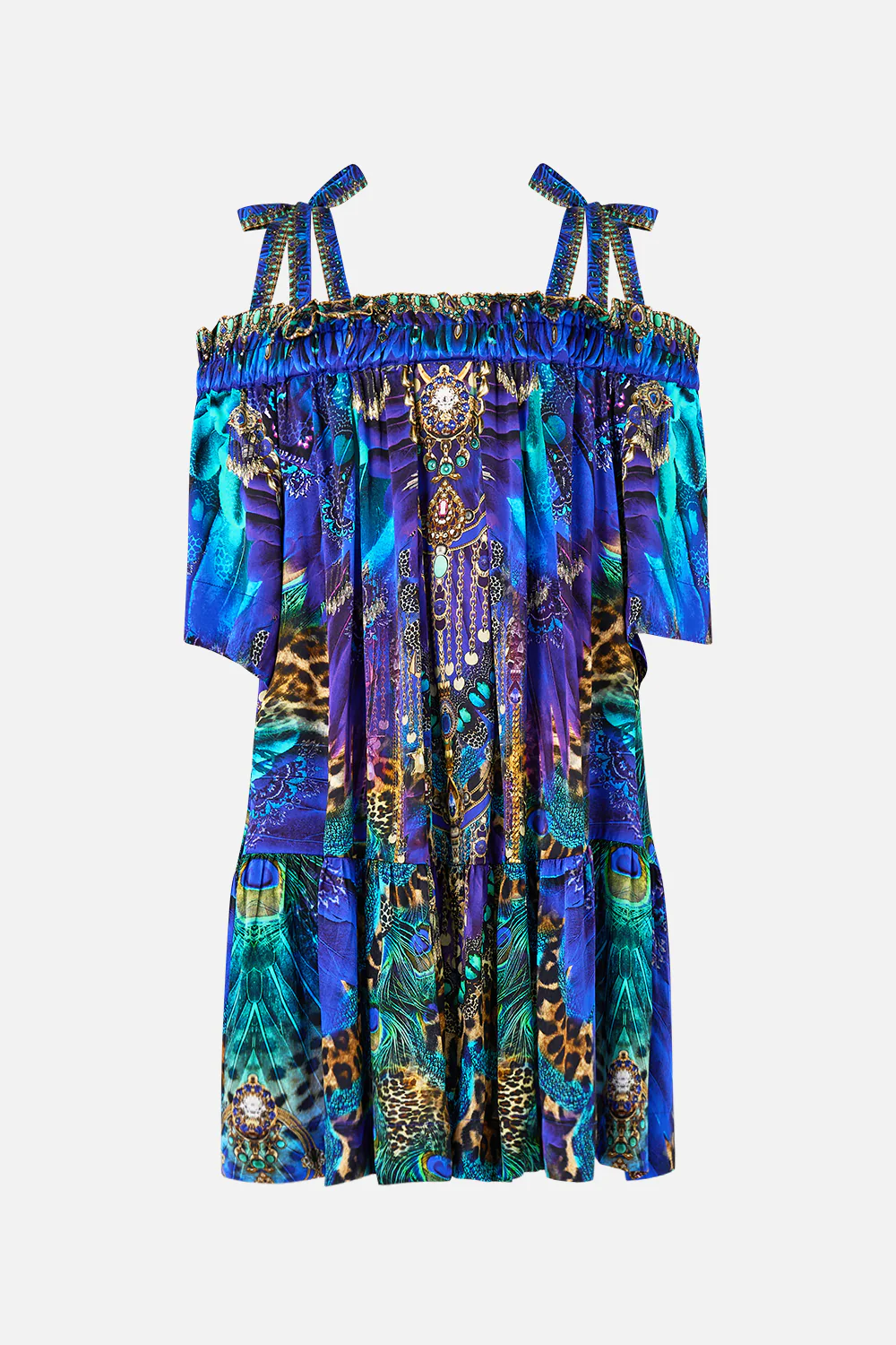 OFF SHOULDER FRILL DRESS WITH STRAPS COSMIC ZOOLOGY - Image 6