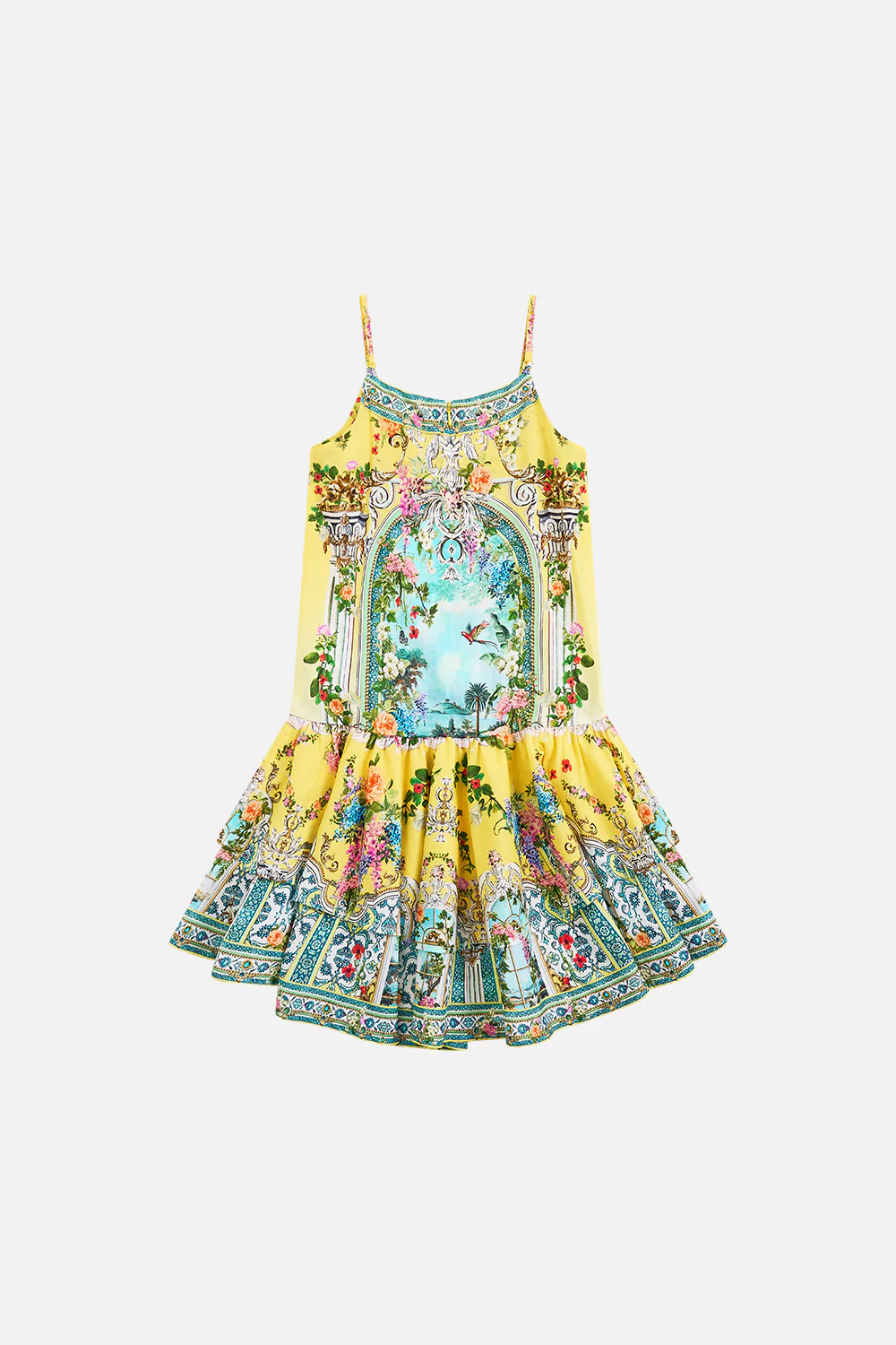 KIDS LAYERED HIGH LOW DRESS WITH DROP WAIST TALES OF TOPKAPI PALACE - Image 2