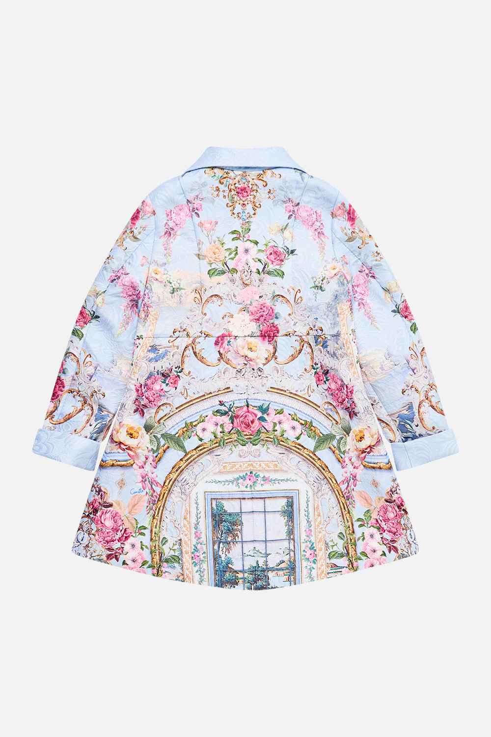 KIDS SINGLE BREASTED JACQUARD COAT TILED IN TIME - Image 2