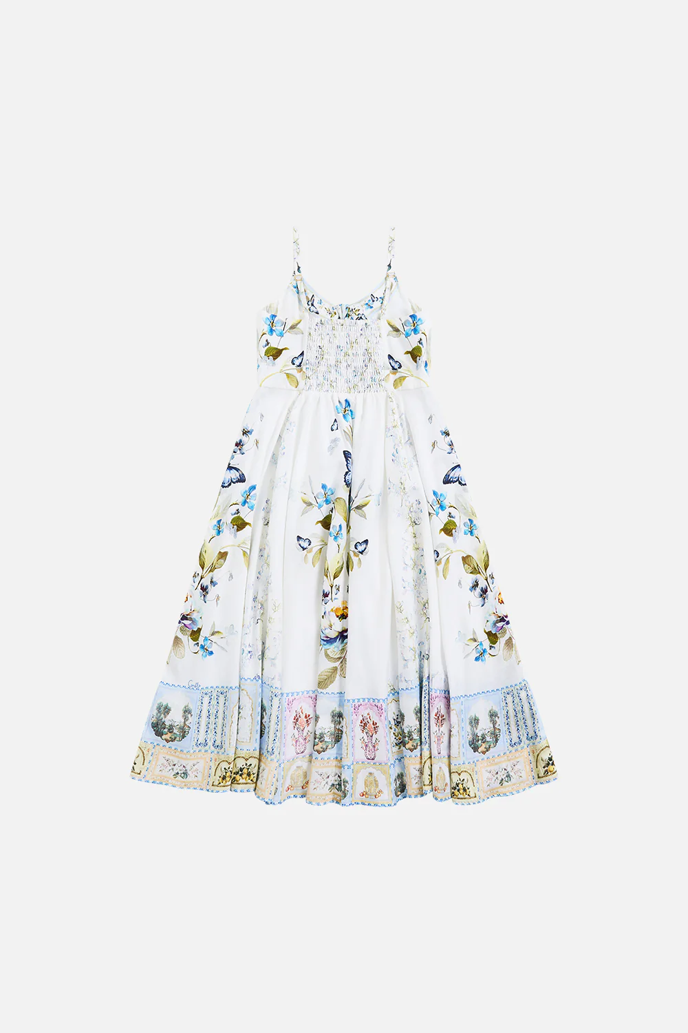 KIDS STRAPPY MAXI DRESS WITH TIE FRONT BOTANICAL BALLADS - Image 2
