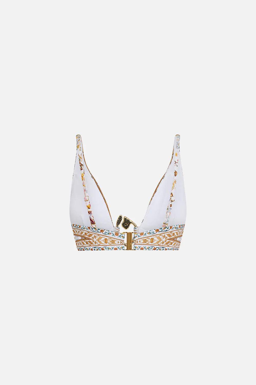 PLEATED HIGH TRIANGLE BIKINI TOP WITH FRONT TRIM OTTOMAN DYNASTY - Image 6