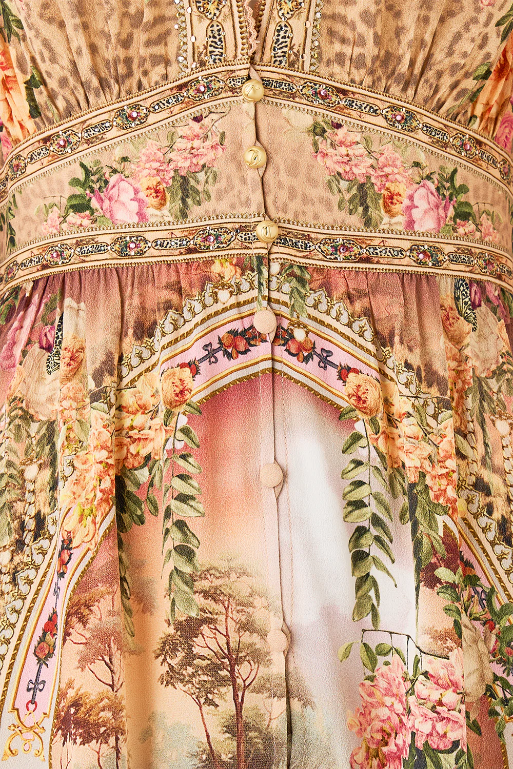 BUTTON FRONT FRILL DRESS WATERCOLOUR WONDERLAND - Image 7
