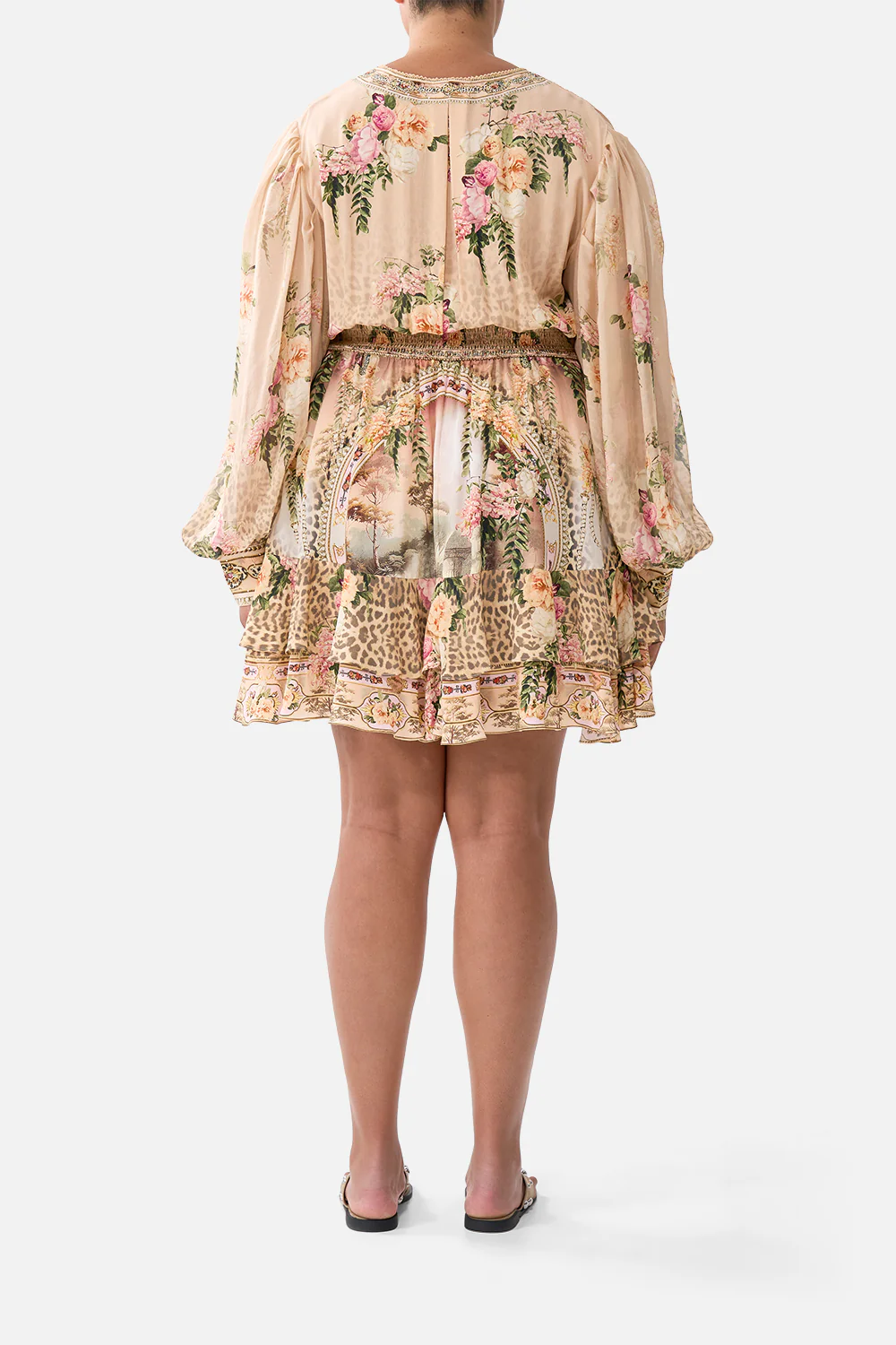BUTTON FRONT FRILL DRESS WATERCOLOUR WONDERLAND - Image 9