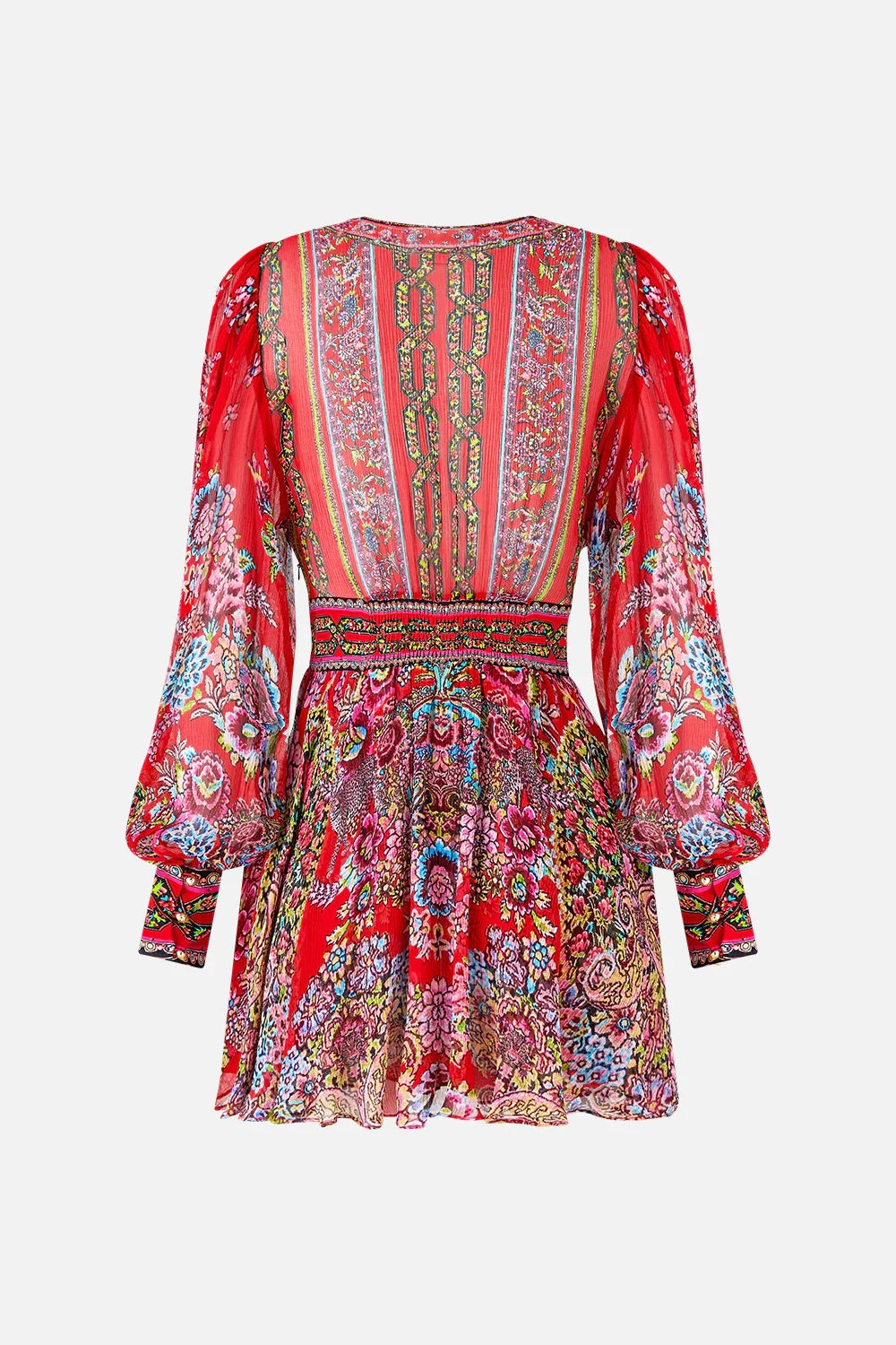 SHORT DRESS WITH BLOUSON SLEEVE ARTISANS OF ANATOLIA - Image 7