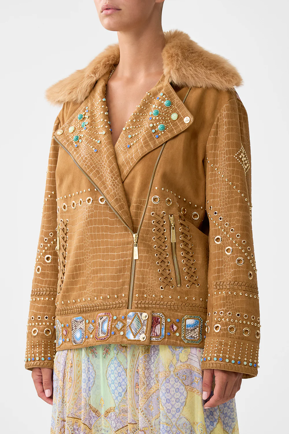 OVERSIZED LEATHER BIKER JACKET EAST OF ISTANBUL - Image 5