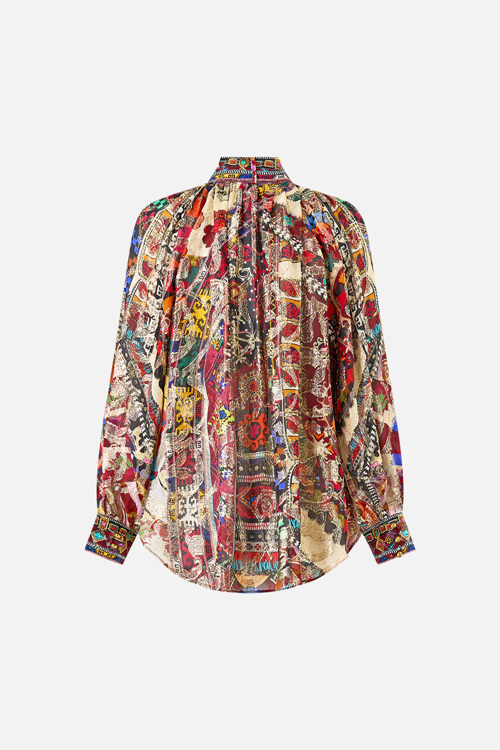 DETACHABLE PUSSY BOW RAGLAN BLOUSE PATCHWORK ALCHEMY - Image 6