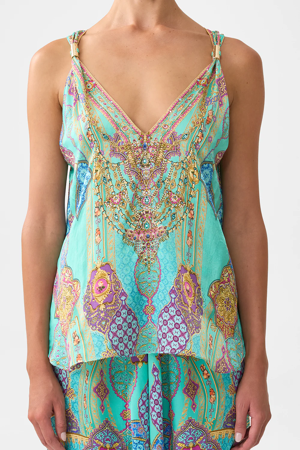 TANK TOP WITH STRAP BEAD DETAIL THE CONCUBINES CORRIDOR - Image 6