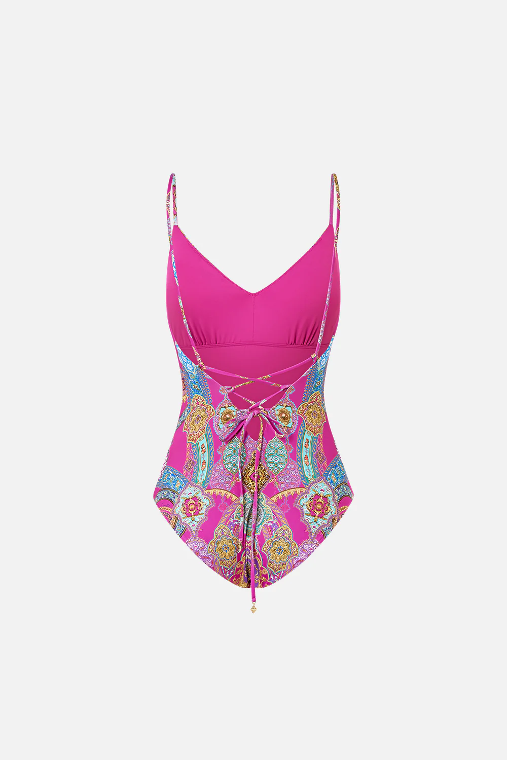 V NECK ONE PIECE WITH LACE UP TIE BACK CONCUBINES, SULTANS & COURTIERS - Image 7