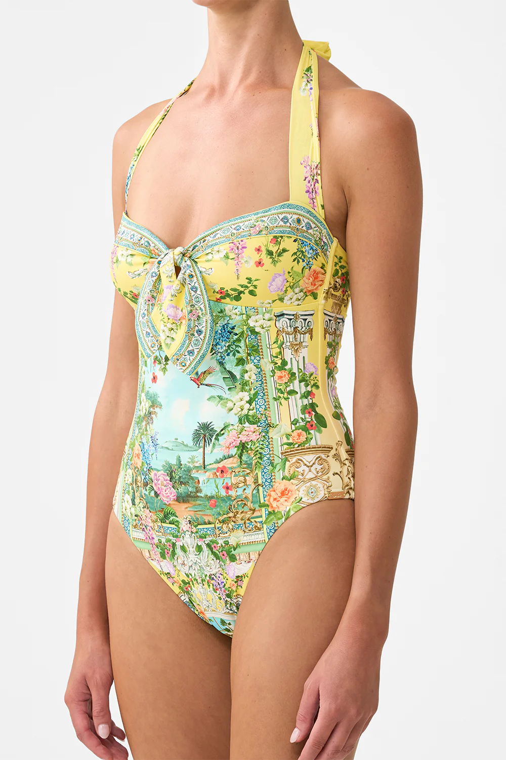 TIE FRONT HALTER ONE PIECE WITH GATHERED SIDES TALES OF TOPKAPI PALACE - Image 5