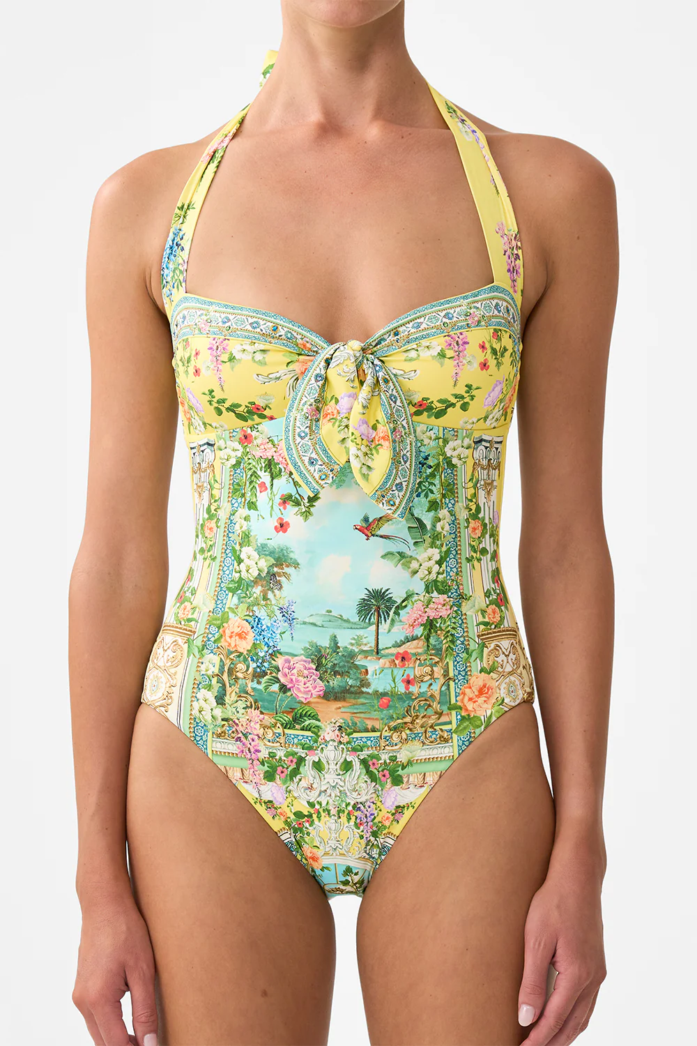 TIE FRONT HALTER ONE PIECE WITH GATHERED SIDES TALES OF TOPKAPI PALACE - Image 6