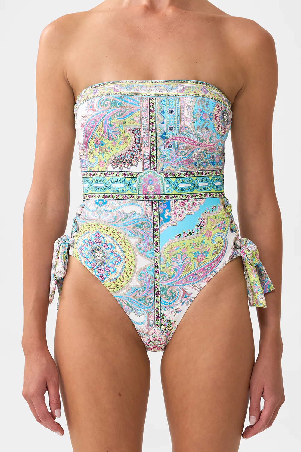 BANDEAU ONE PIECE WITH EYELET TIE SIDES MAGIC CARPET RIDE - Image 6