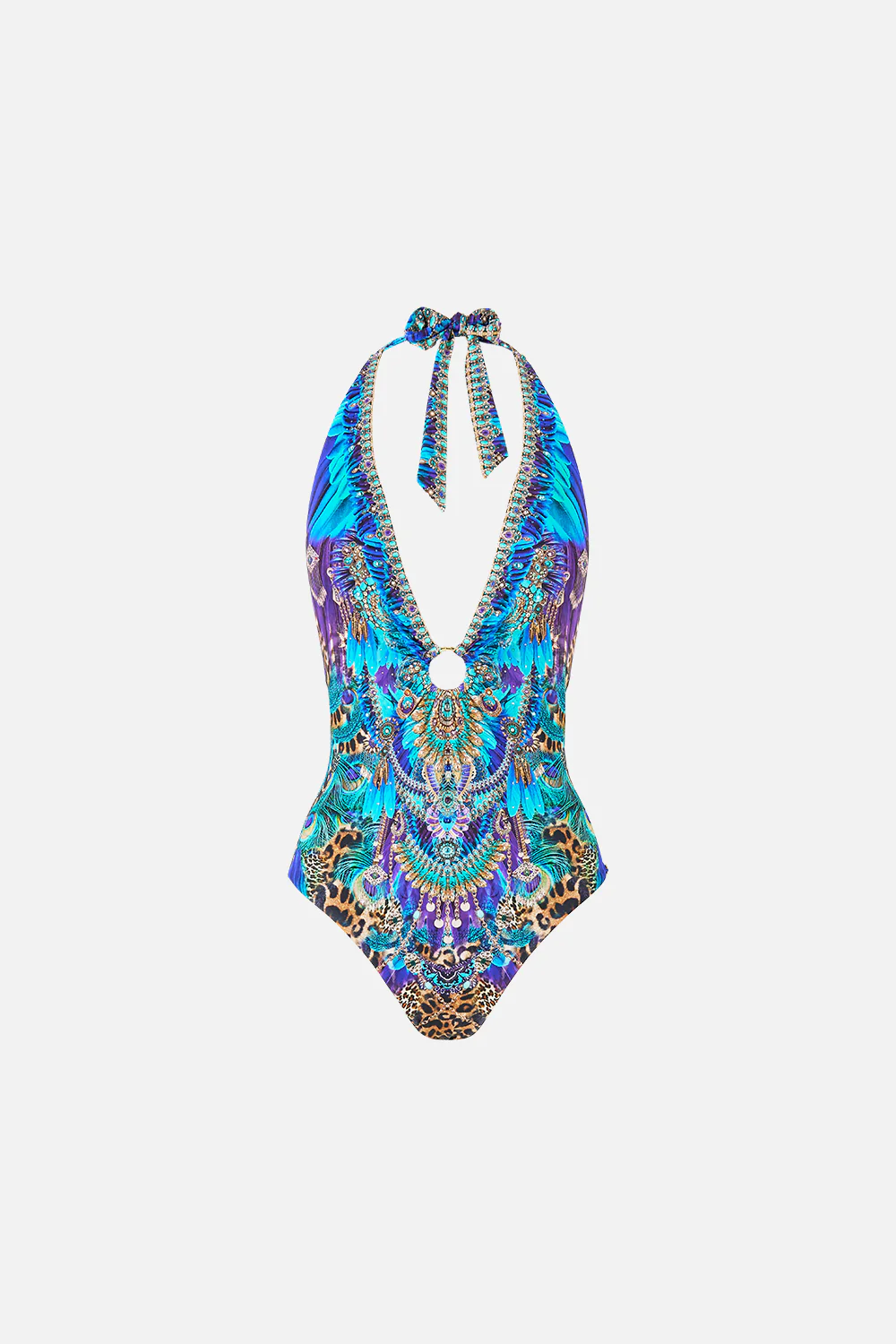 V NECK HALTER ONE PIECE WITH RING TRIMS COSMIC ZOOLOGY - Image 3