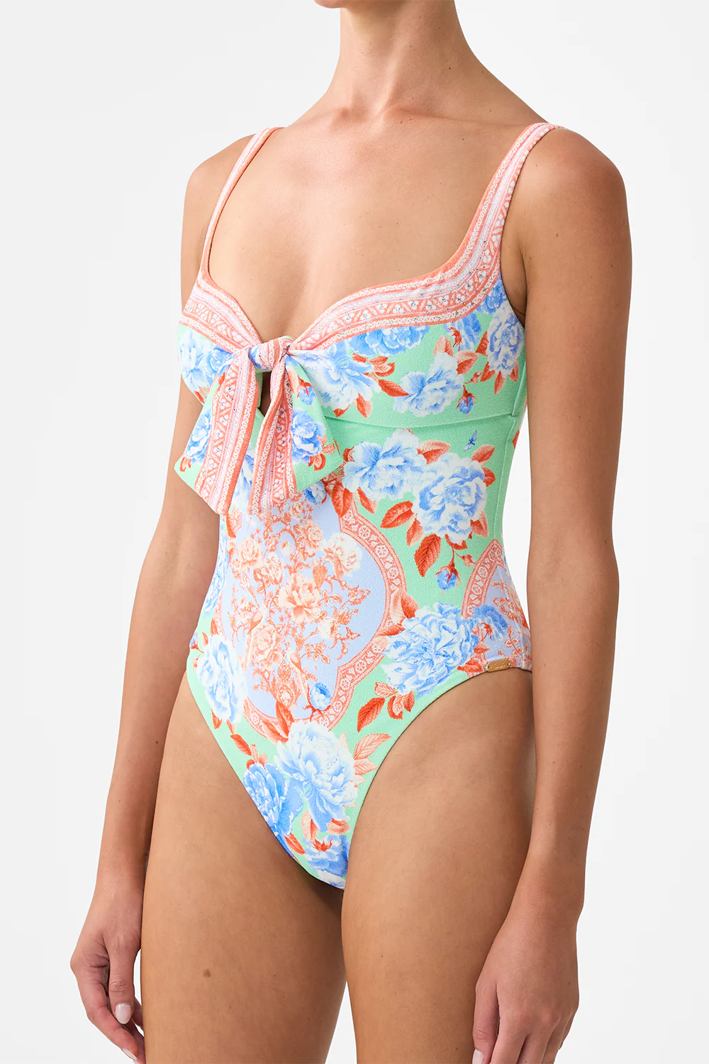 SWEETHEART NECK ONE PIECE WITH TIE FRONT TOPKAPI POP - Image 5