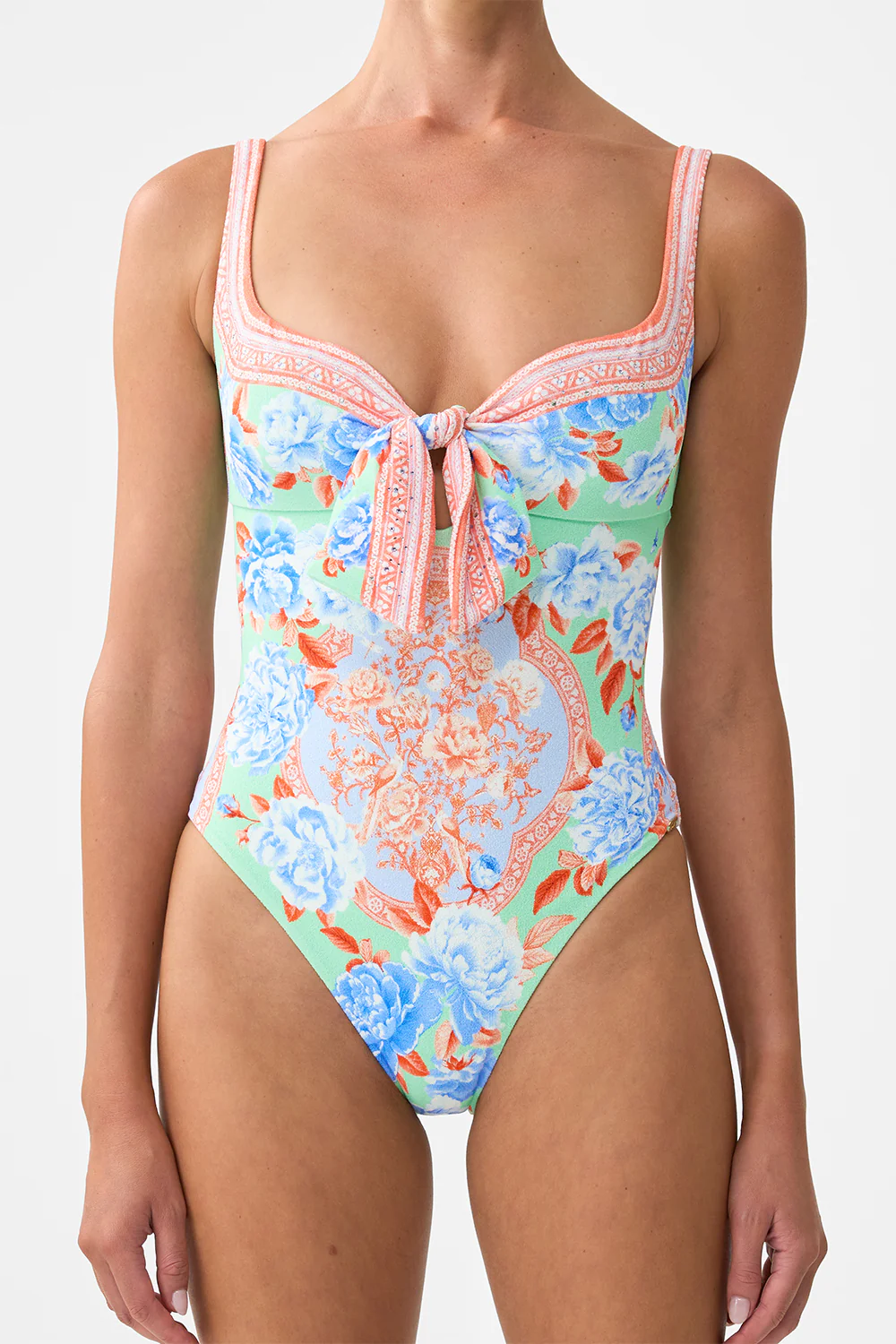 SWEETHEART NECK ONE PIECE WITH TIE FRONT TOPKAPI POP - Image 6
