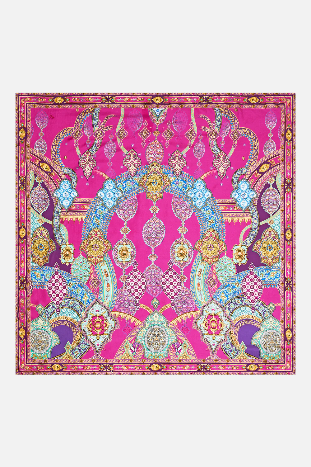 LARGE CRYSTALLED SILK SQUARE SCARF CONCUBINES, SULTANS & COURTIERS - Image 2