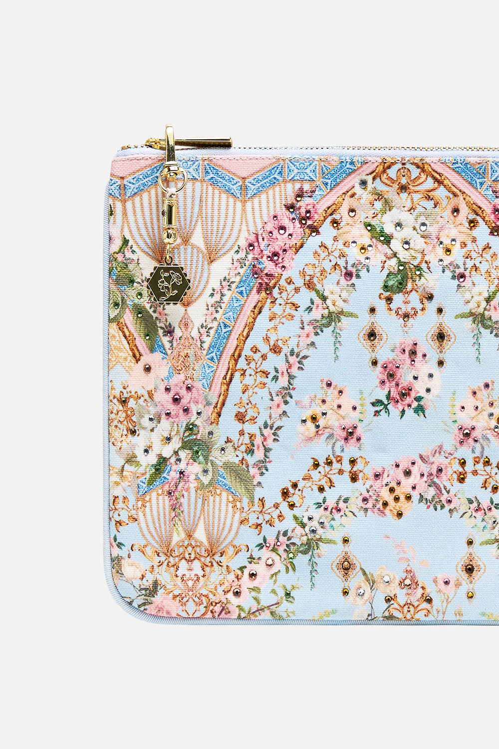 SMALL CANVAS CLUTCH TILED IN TIME - Image 3