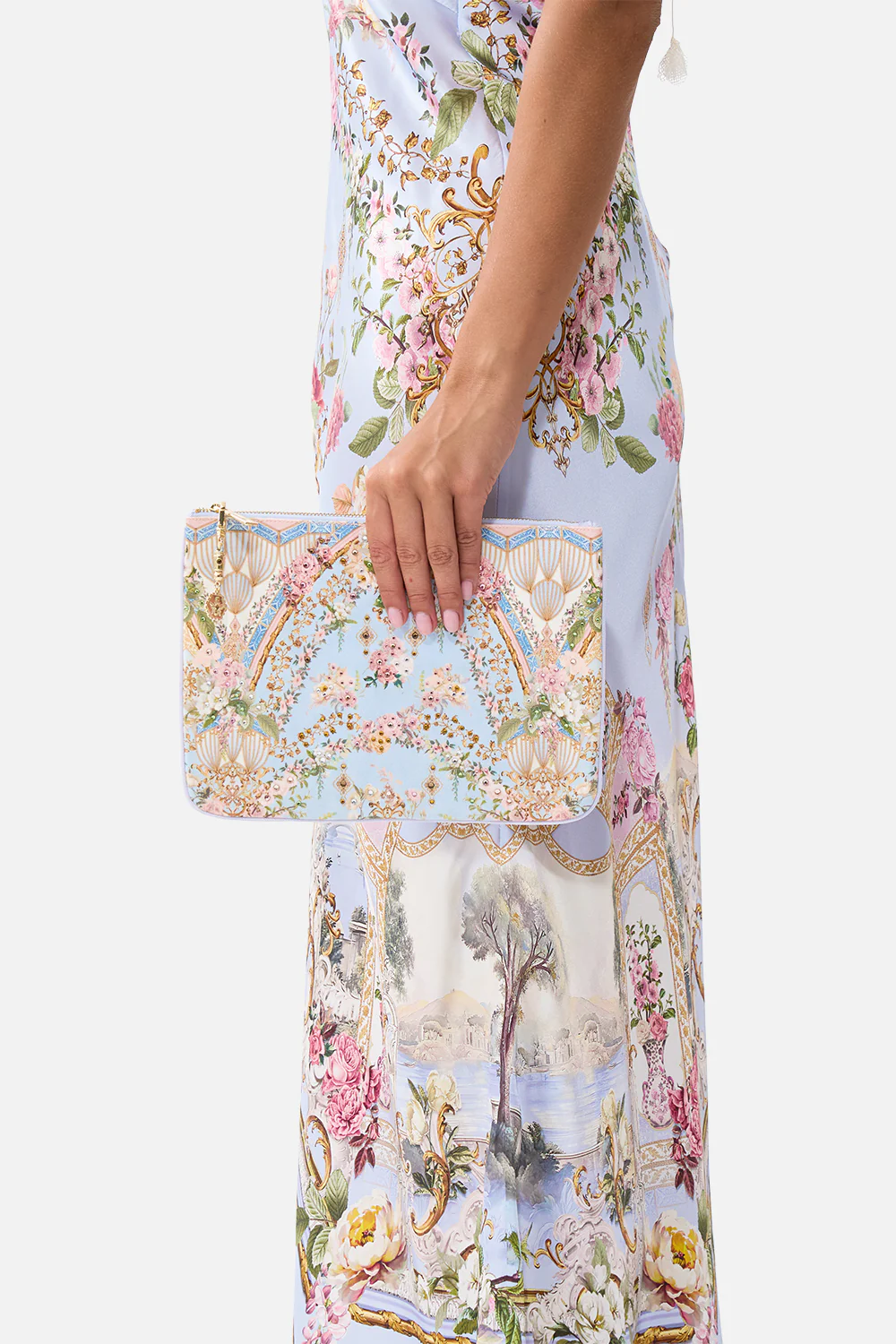 SMALL CANVAS CLUTCH TILED IN TIME - Image 5