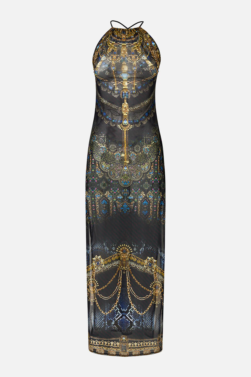 HIGH NECK BEACH MAXI DRESS WITH TIE BACK SONG OF THE SOLSTICE - Image 3