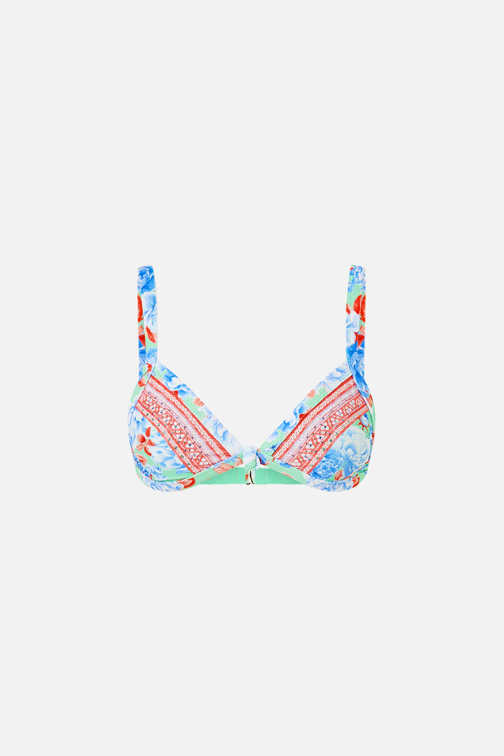 TRI BIKINI TOP WITH KNOT FRONT TOPKAPI POP - Image 3