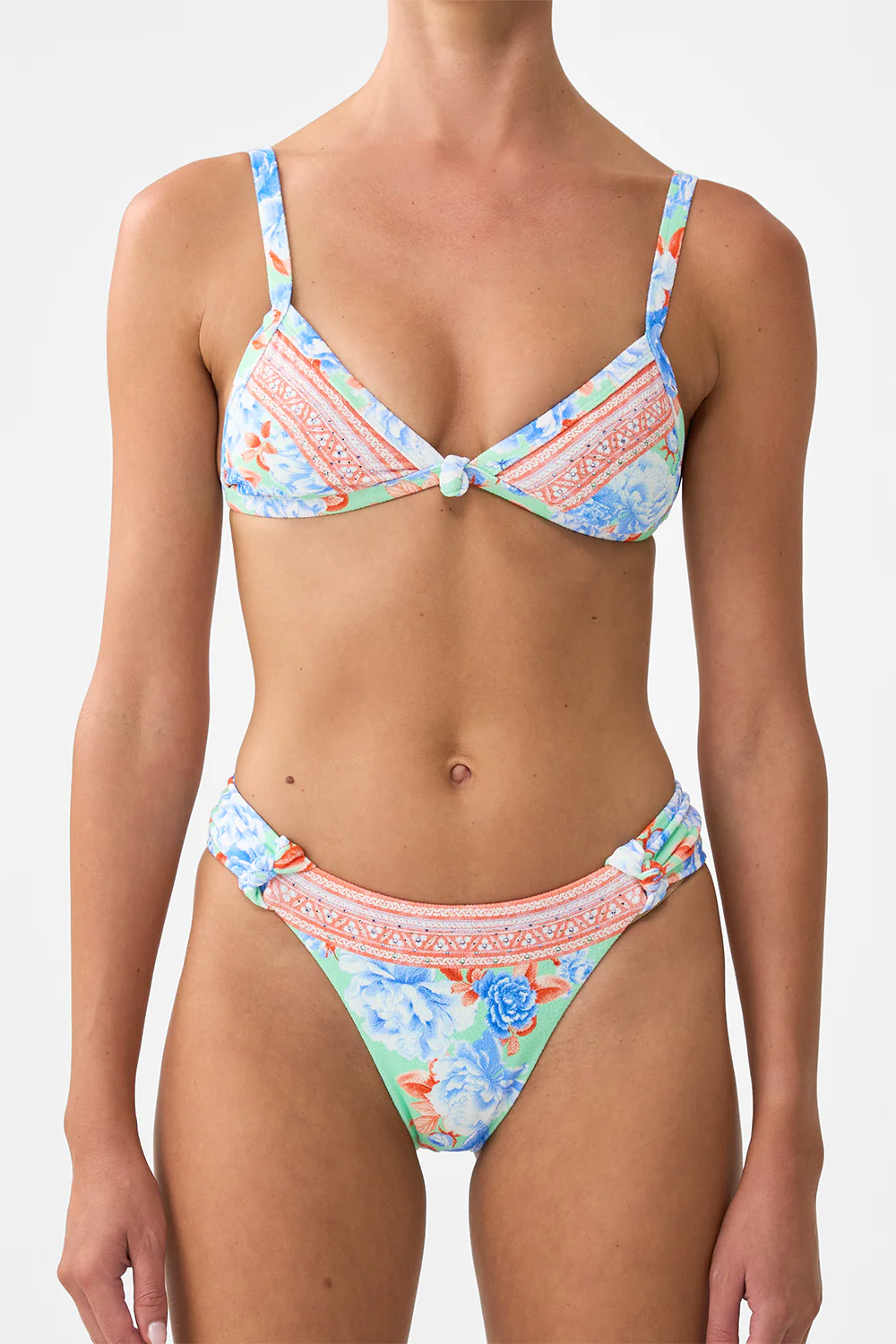 TRI BIKINI TOP WITH KNOT FRONT TOPKAPI POP - Image 6