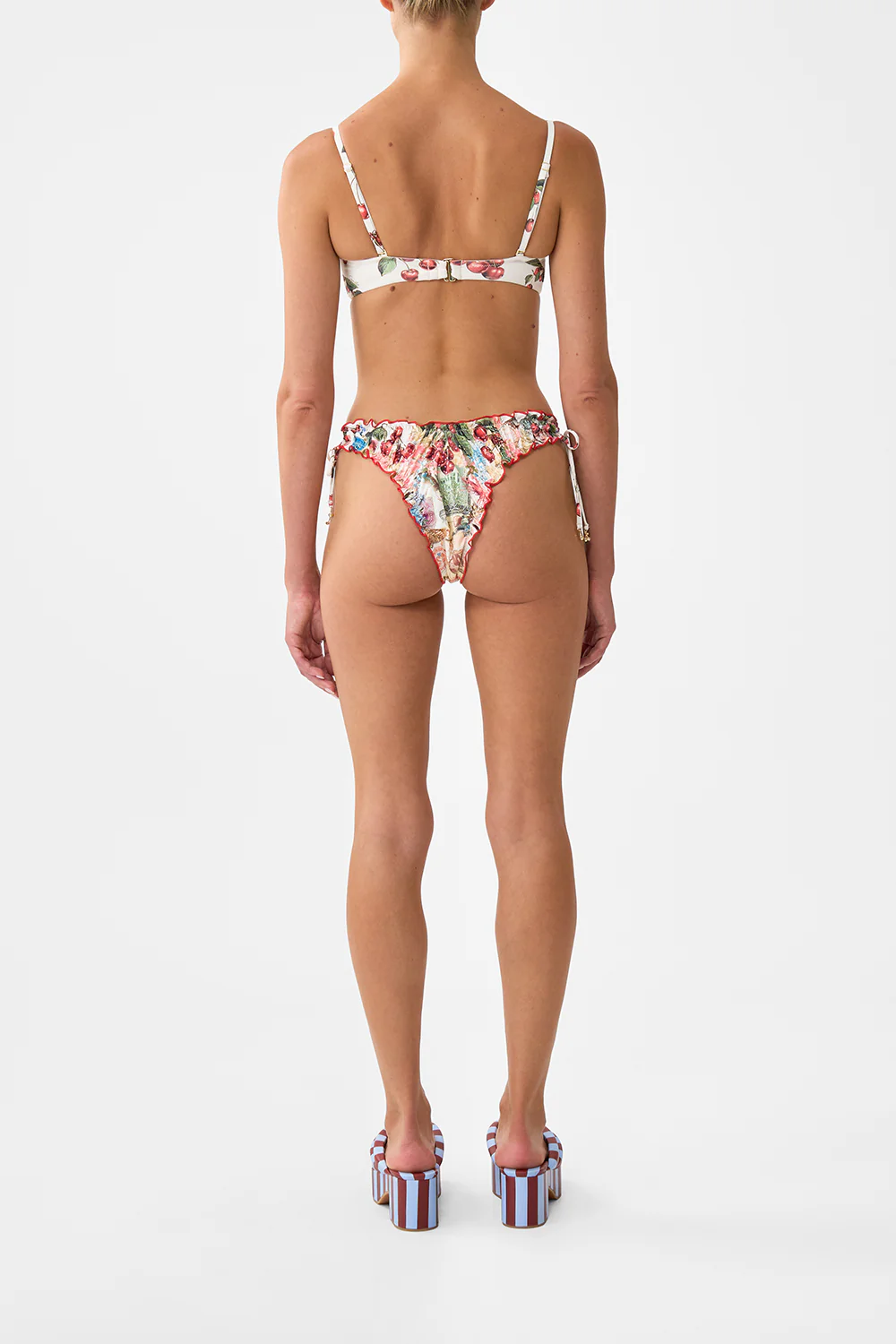RUCHED CUP UNDERWIRE BIKINI TOP WITH TIE FRONT NOTES FROM THE ROAD - Image 2
