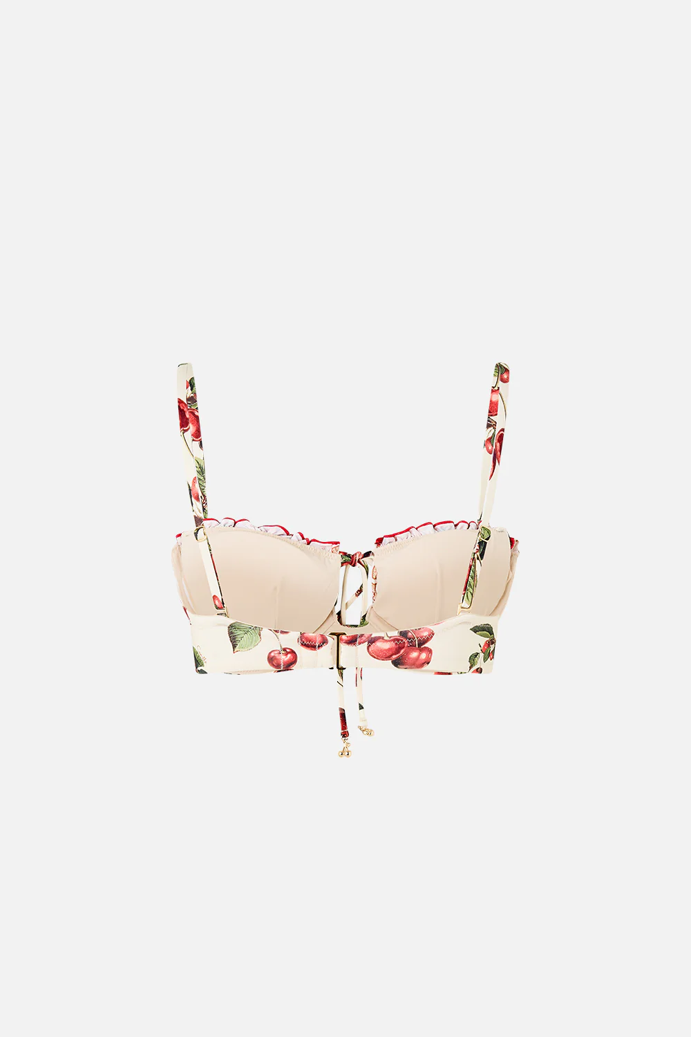 RUCHED CUP UNDERWIRE BIKINI TOP WITH TIE FRONT NOTES FROM THE ROAD - Image 6