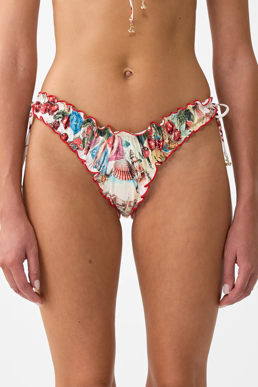 RUCHED SKIMPY BIKINI BOTTOM WITH TIE SIDES NOTES FROM THE ROAD - Image 5