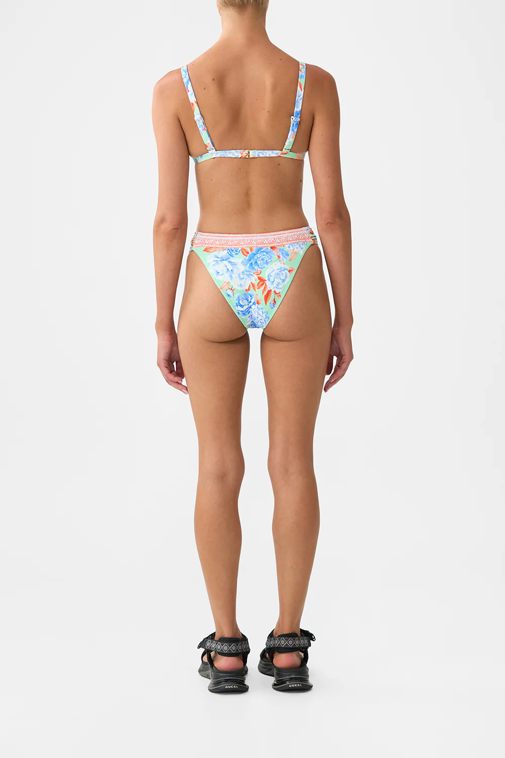 REGULAR BIKINI BOTTOM WITH RUCHED KNOT SIDES TOPKAPI POP - Image 2