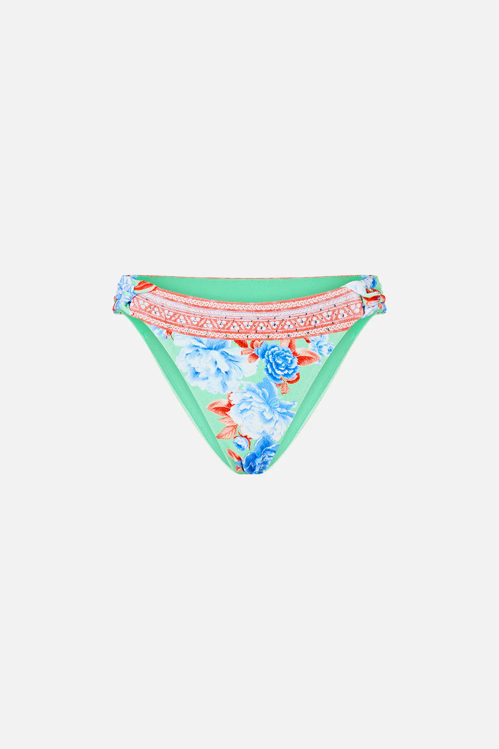 REGULAR BIKINI BOTTOM WITH RUCHED KNOT SIDES TOPKAPI POP - Image 3