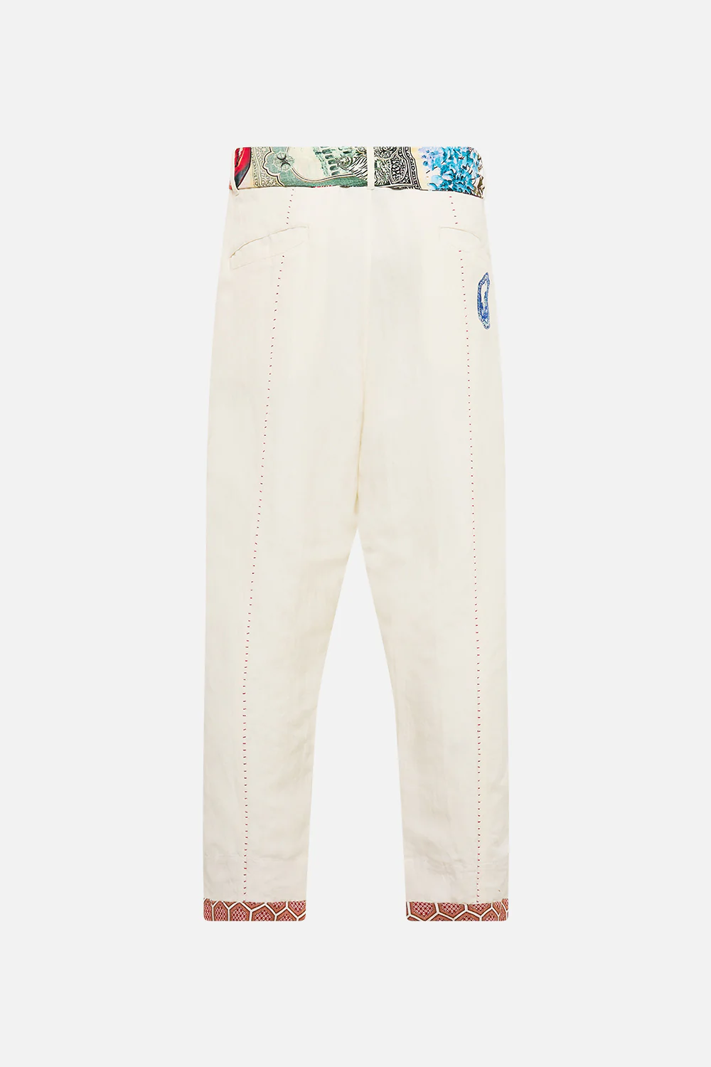 RELAXED PANELLED PANT WITH SILK BELT NOTES FROM THE ROAD - Image 6