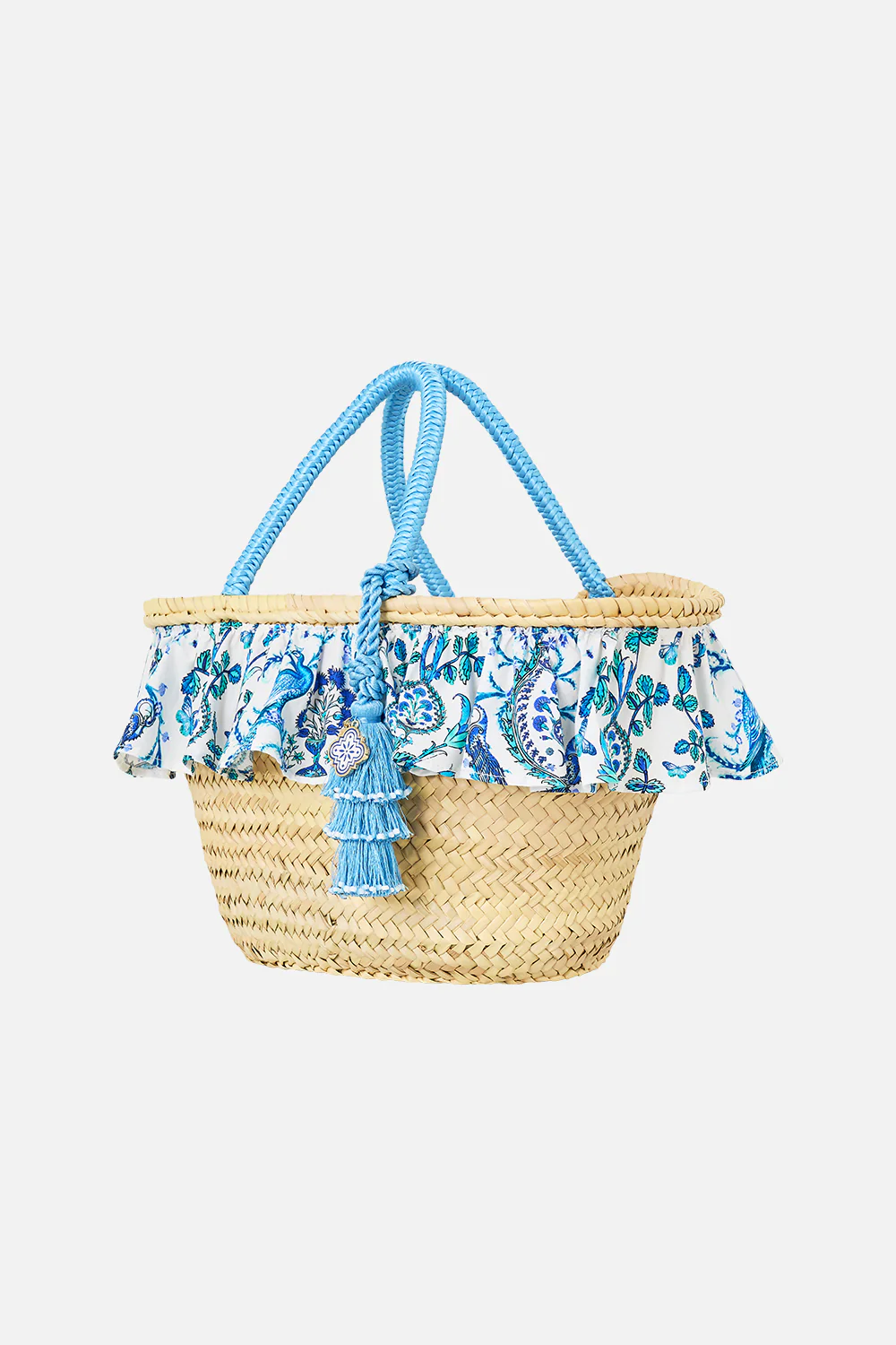 RAFFIA TOTE WITH FRILL EDGE ISNIK LULLABY - Image 2