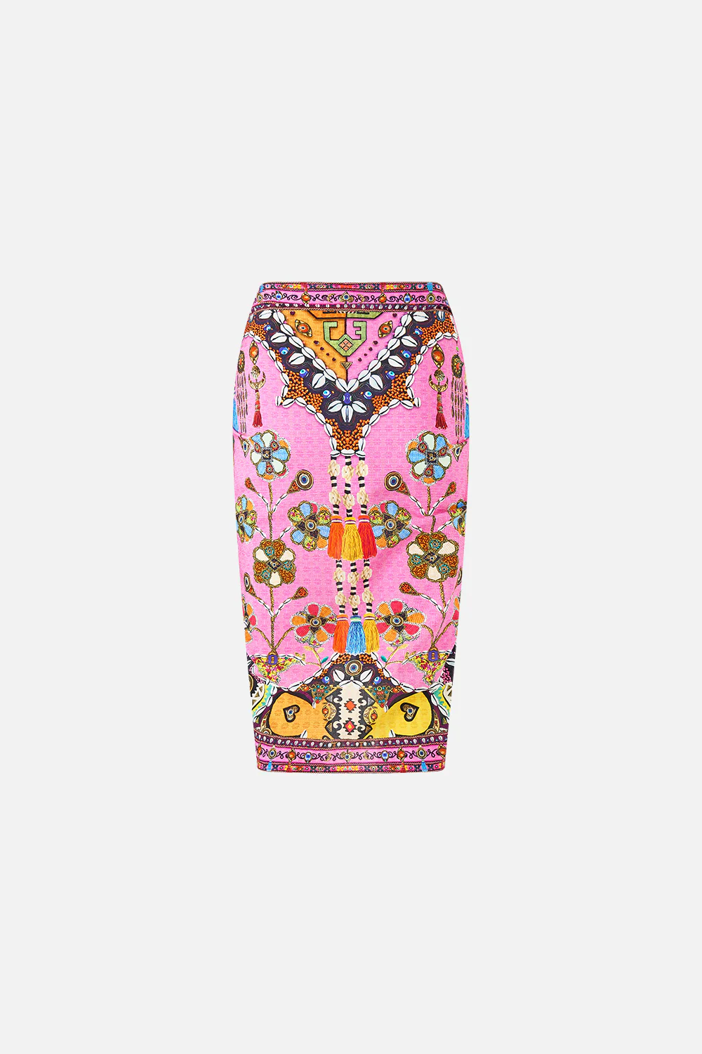 WOVEN SHORT SARONG WITH TASSELS PATCHWORK PANORAMA - Image 6