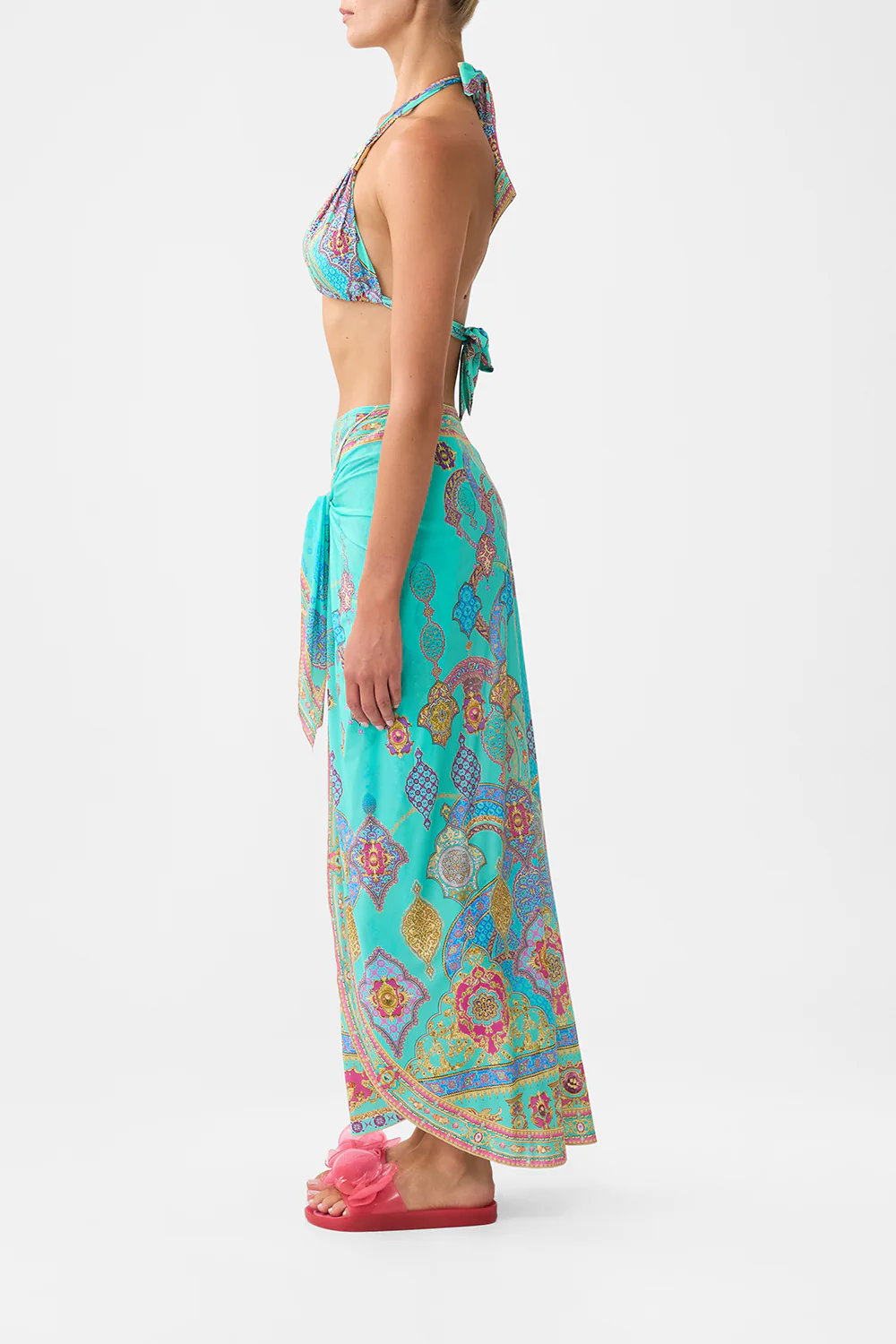 LAYERED MAXI SARONG WITH TIE FRONT THE CONCUBINES CORRIDOR - Image 4