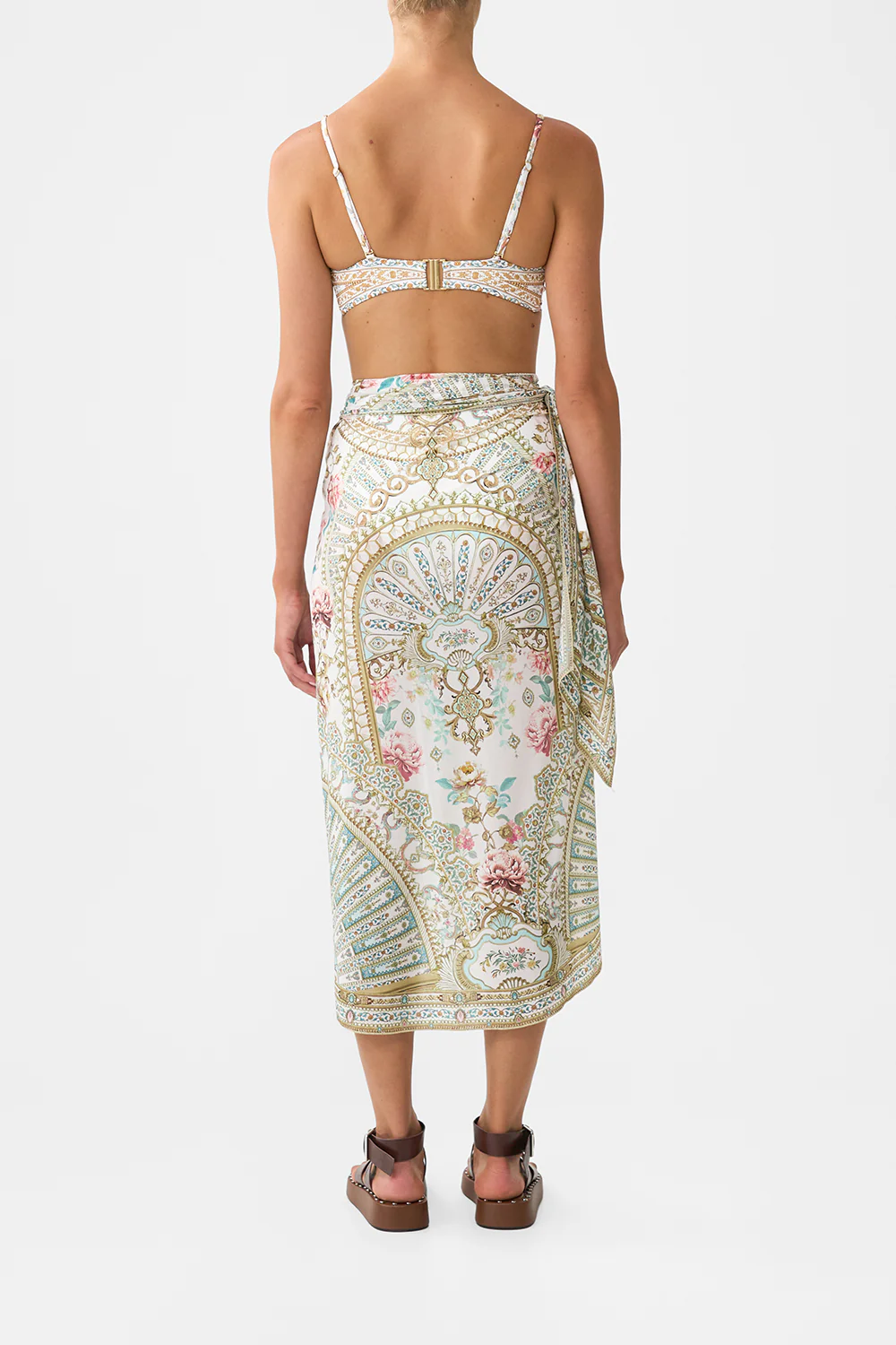 EYELET WRAP MAXI SARONG WITH TIE WAIST OTTOMAN DYNASTY - Image 2