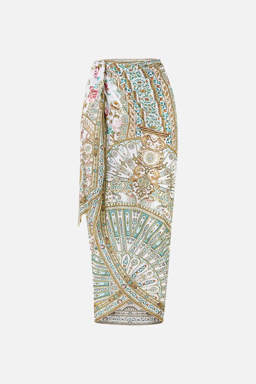 EYELET WRAP MAXI SARONG WITH TIE WAIST OTTOMAN DYNASTY - Image 3