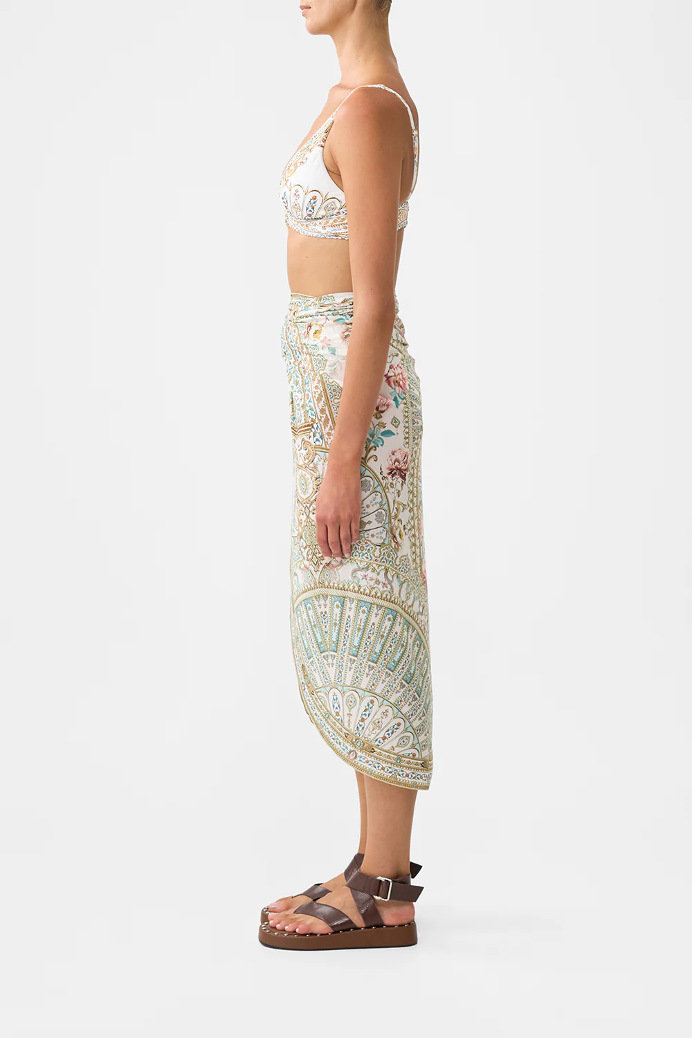 EYELET WRAP MAXI SARONG WITH TIE WAIST OTTOMAN DYNASTY - Image 4